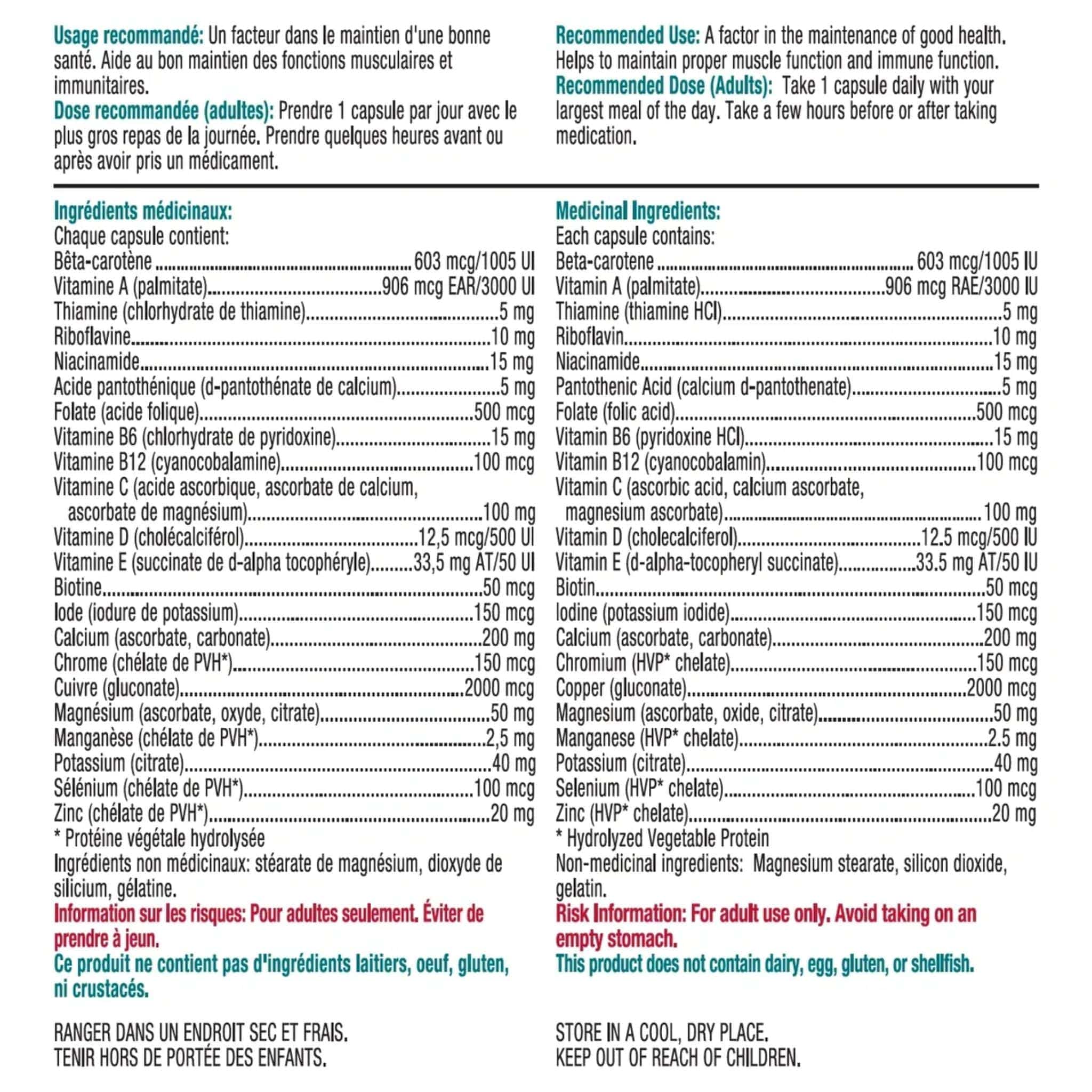 Quest His Daily One For Men Multivitamin and Multimineral, Supports Muscle Function, Immune Health,  90 Capsules - Image 3