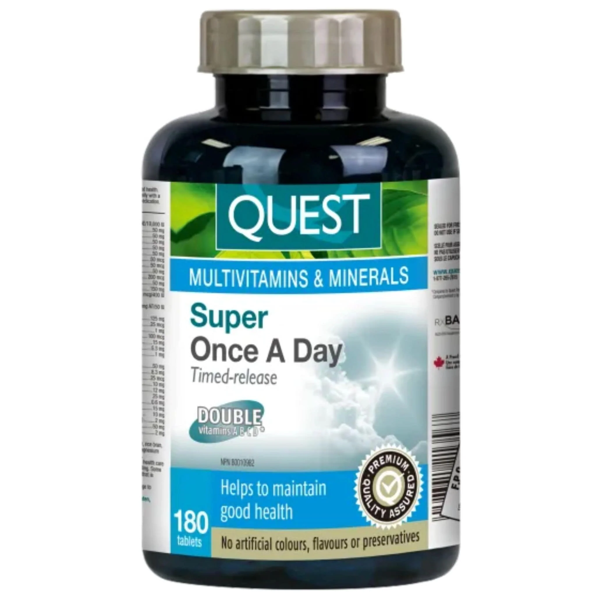 Quest Super Once a Day Timed-Released Multivitamin, Support for Immune, Energy and Bone Health, 90-180 Delayed Release Tablets - Image 3