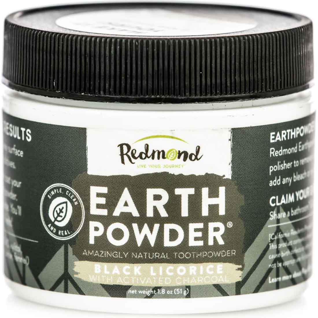 Redmond Earthpowder Tooth Powder (Unsweetened), 51g - Image 2