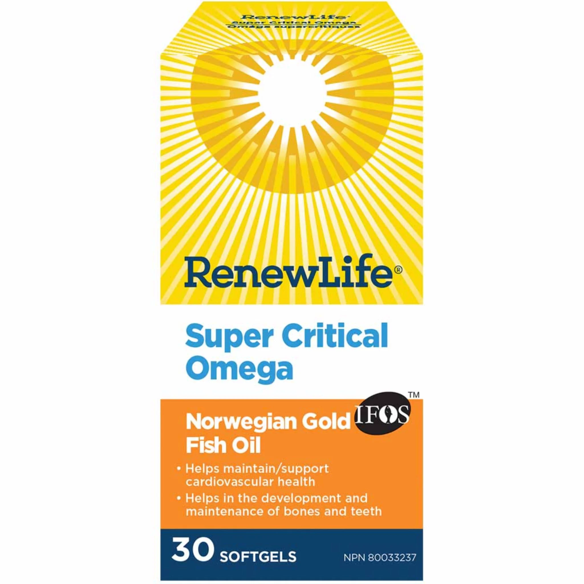 Renew Life Super Critical Omega, Norwegian Gold High Potency Fish Oil Softgels - Image 2