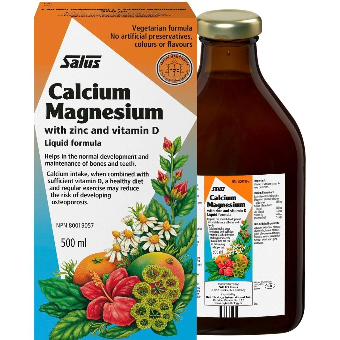 Salus Calcium Magnesium Liquid, Great Tasting with Added Zinc and Vitamin D