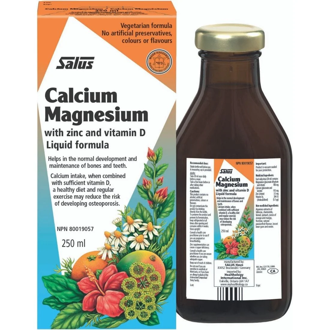 Salus Calcium Magnesium Liquid, Great Tasting with Added Zinc and Vitamin D - Image 2