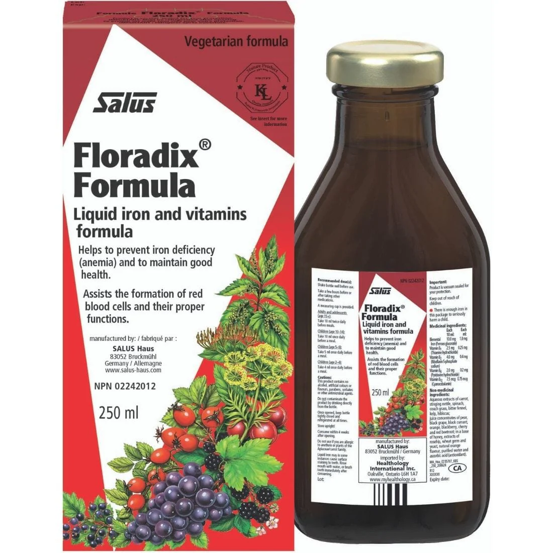 Salus Floradix Liquid Iron and Vitamins Formula - Image 2