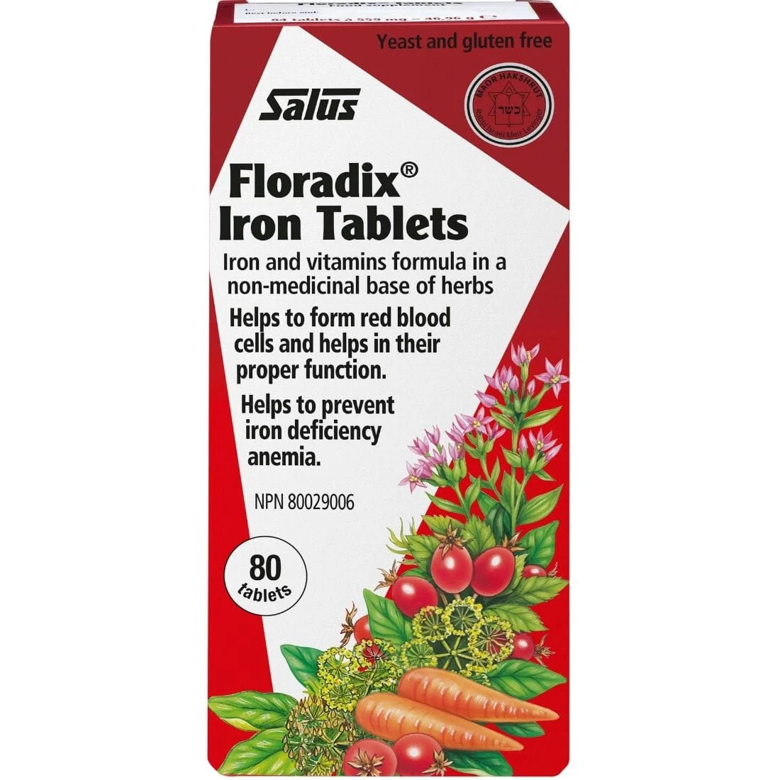 Salus Floradix Iron Tablets, Helps Prevent Iron Deficiency, Non-constipating, High Absorption - Image 2