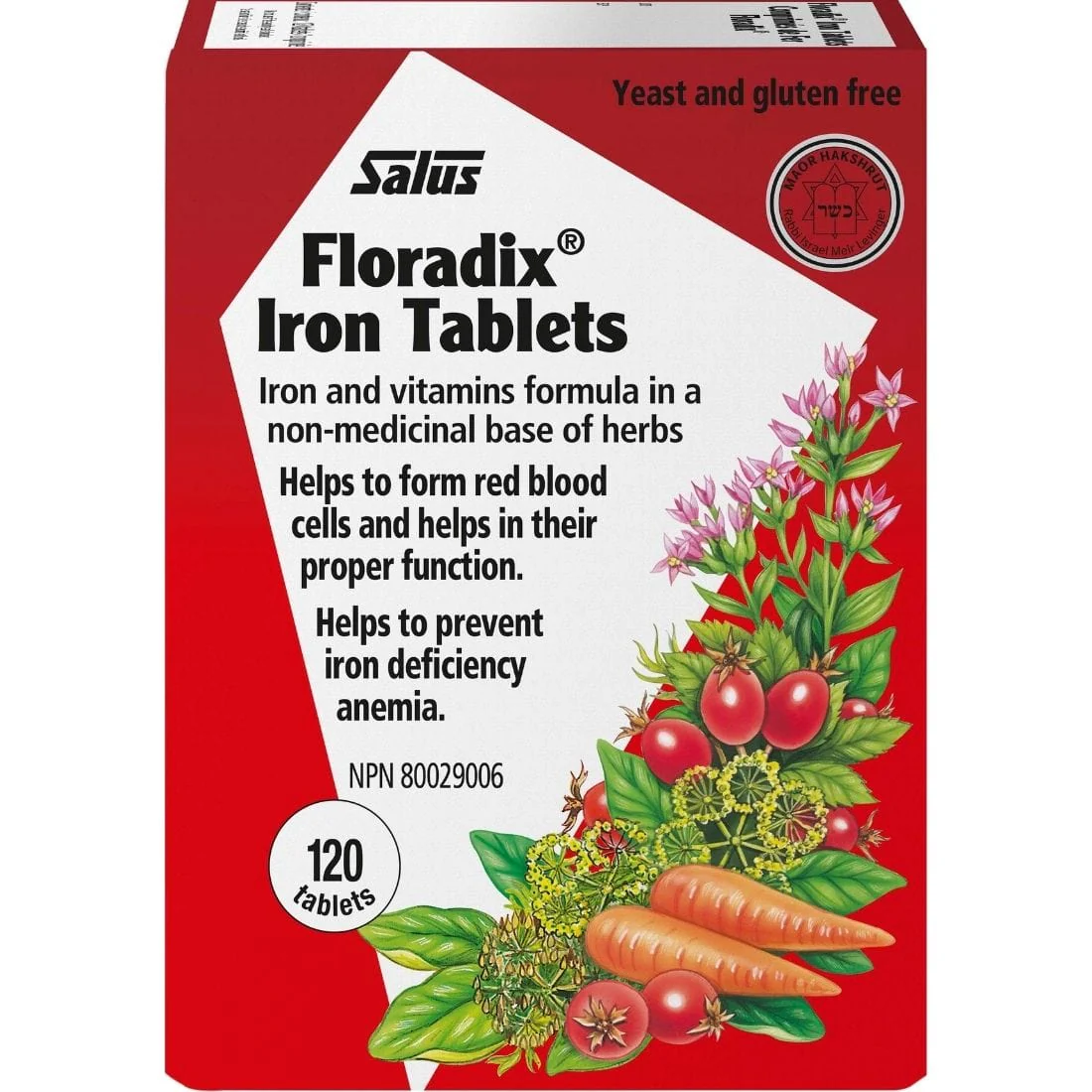 Salus Floradix Iron Tablets, Helps Prevent Iron Deficiency, Non-constipating, High Absorption - Image 3