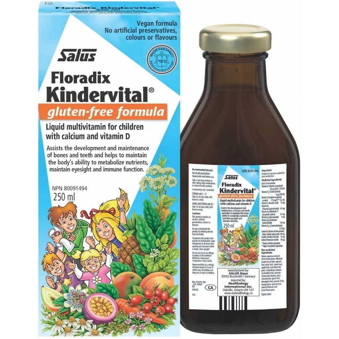 Salus Kindervital Liquid Multivitamin For Children. Delicious, Vegan and Gluten-Free - Image 2