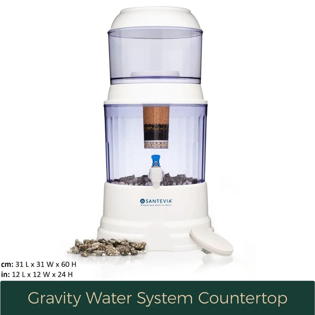 Santevia Gravity Water System - Countertop Model, 15L CLEARANCE 50% Off Final Sale