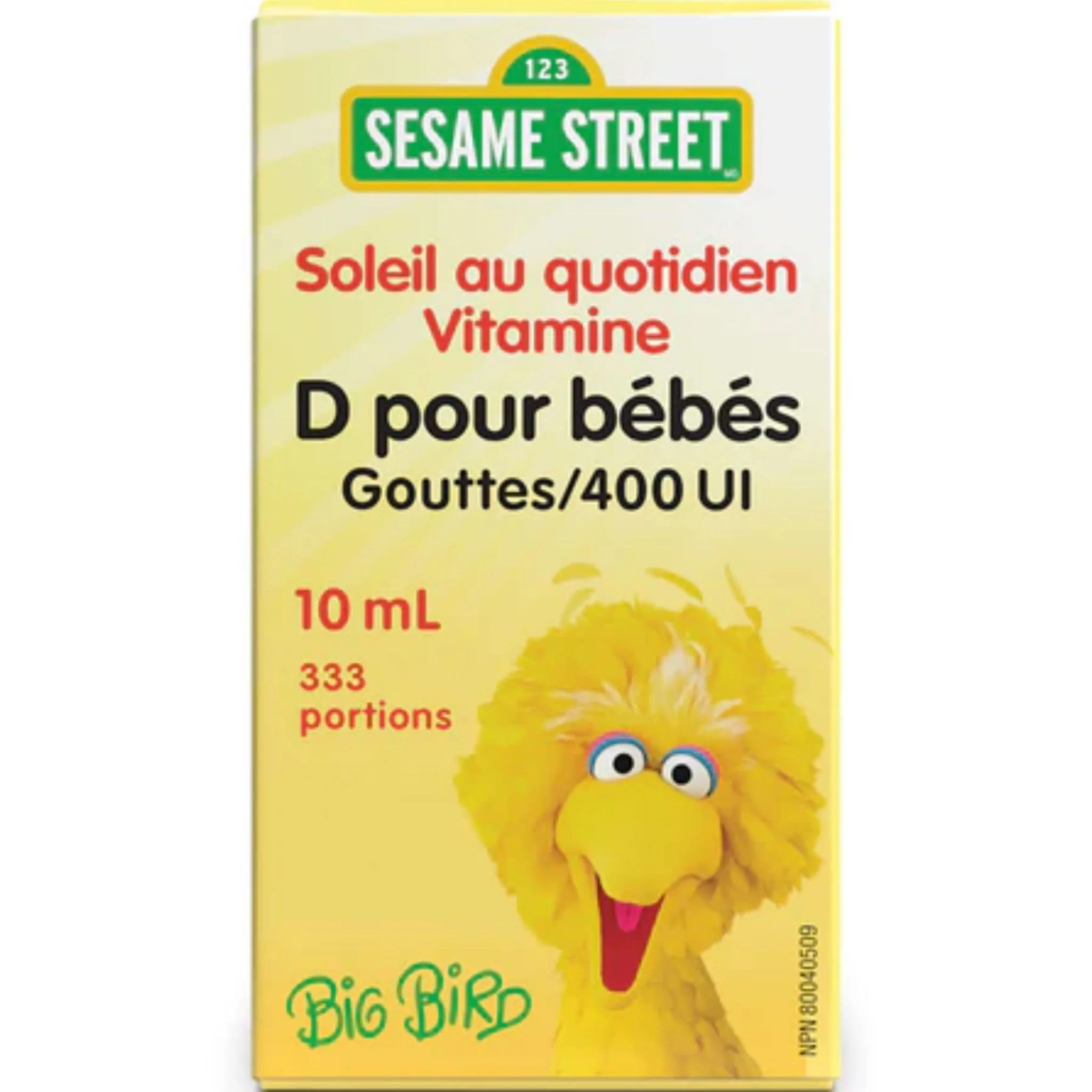 Webber Naturals Sesame Street Baby Vitamin D Drops 400IU, 333 Servings, 10ml - Image 2