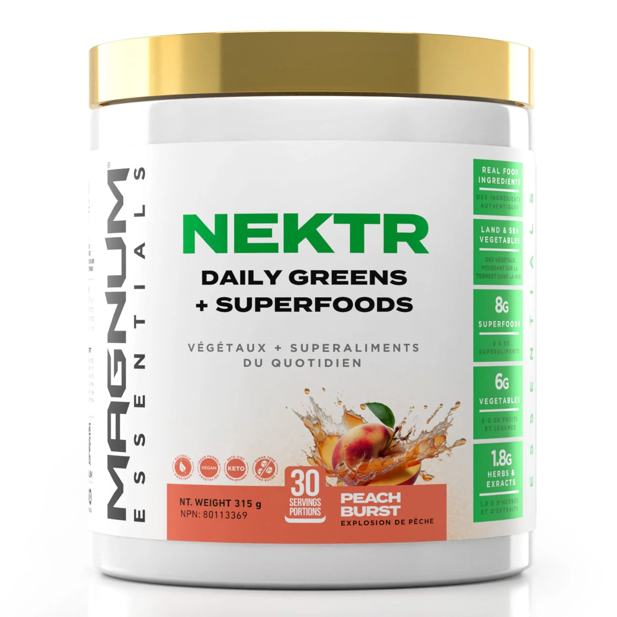 Magnum Essentials NEKTR Daily Greens and Superfoods Powder, 315g