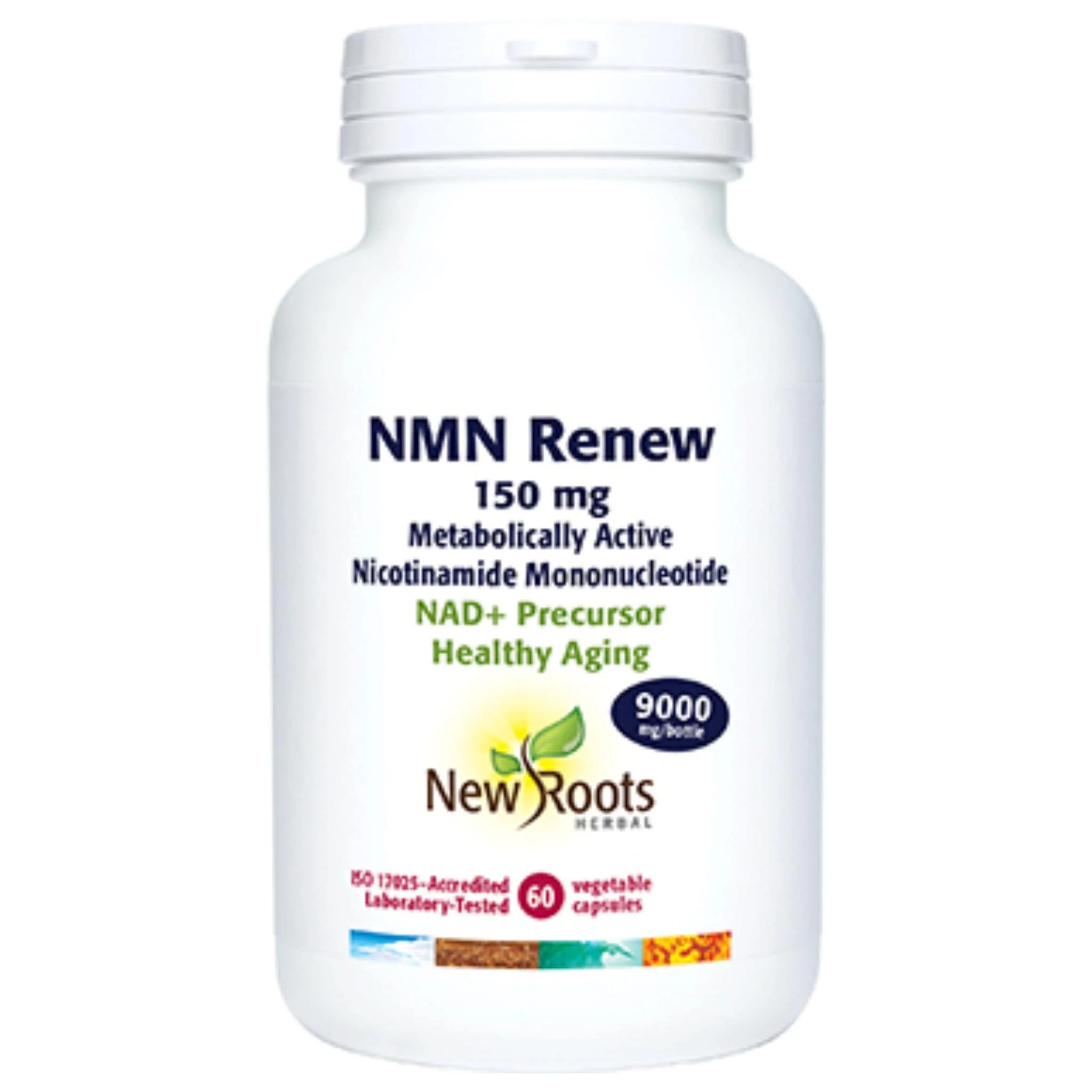 New Roots NMN Renew, Metabolically Active Nicotinamide Mononucleotide 150mg, Vegetable Capsules
