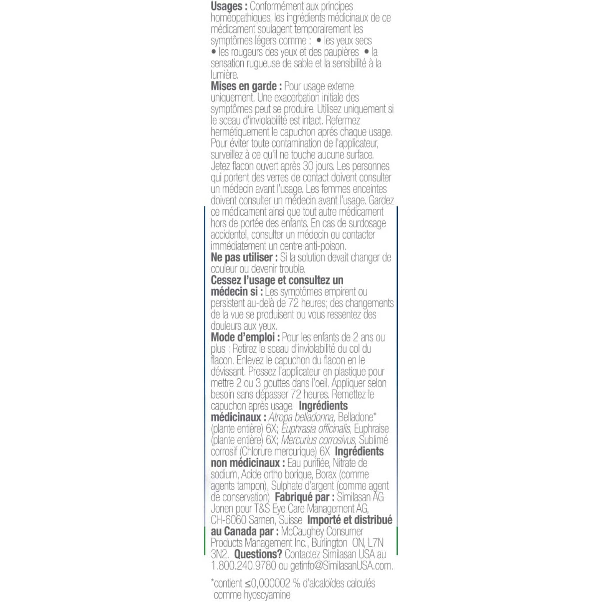 Similasan Dry Eye Relief, Liquid Drops, Homeopathic, Natural, Sting-Free Hydration for Dry and Red Eyes, 10ml - Image 9