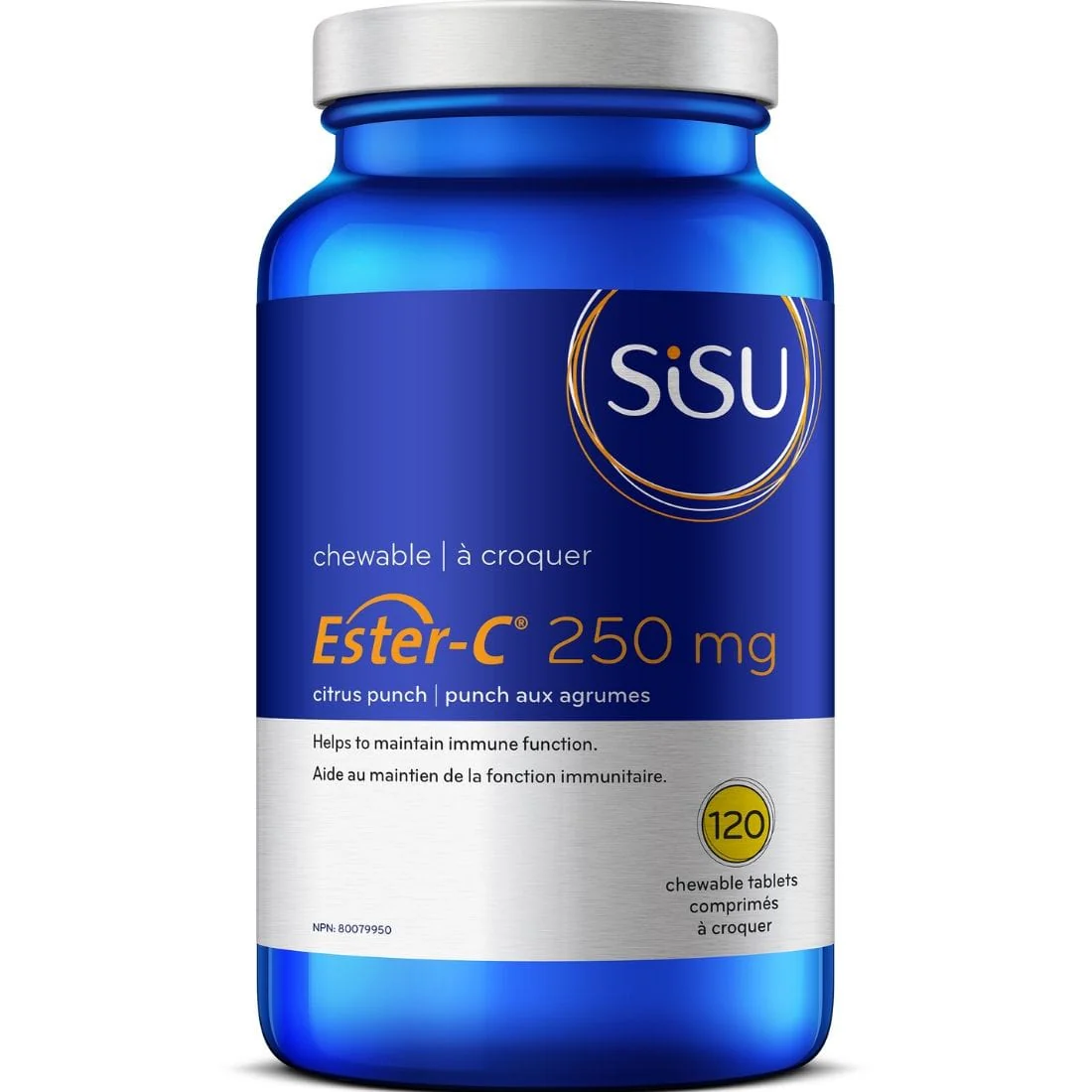SISU Ester-C 250mg Chewable Vitamin C 250mg, Delicious Flavours, 120 Chewable Tablets