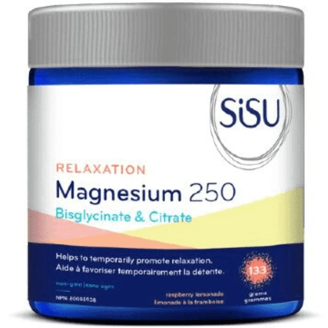 SISU Magnesium Powder 250mg Relaxation Blend (bisglycinate and citrate) with Theanine and GABA