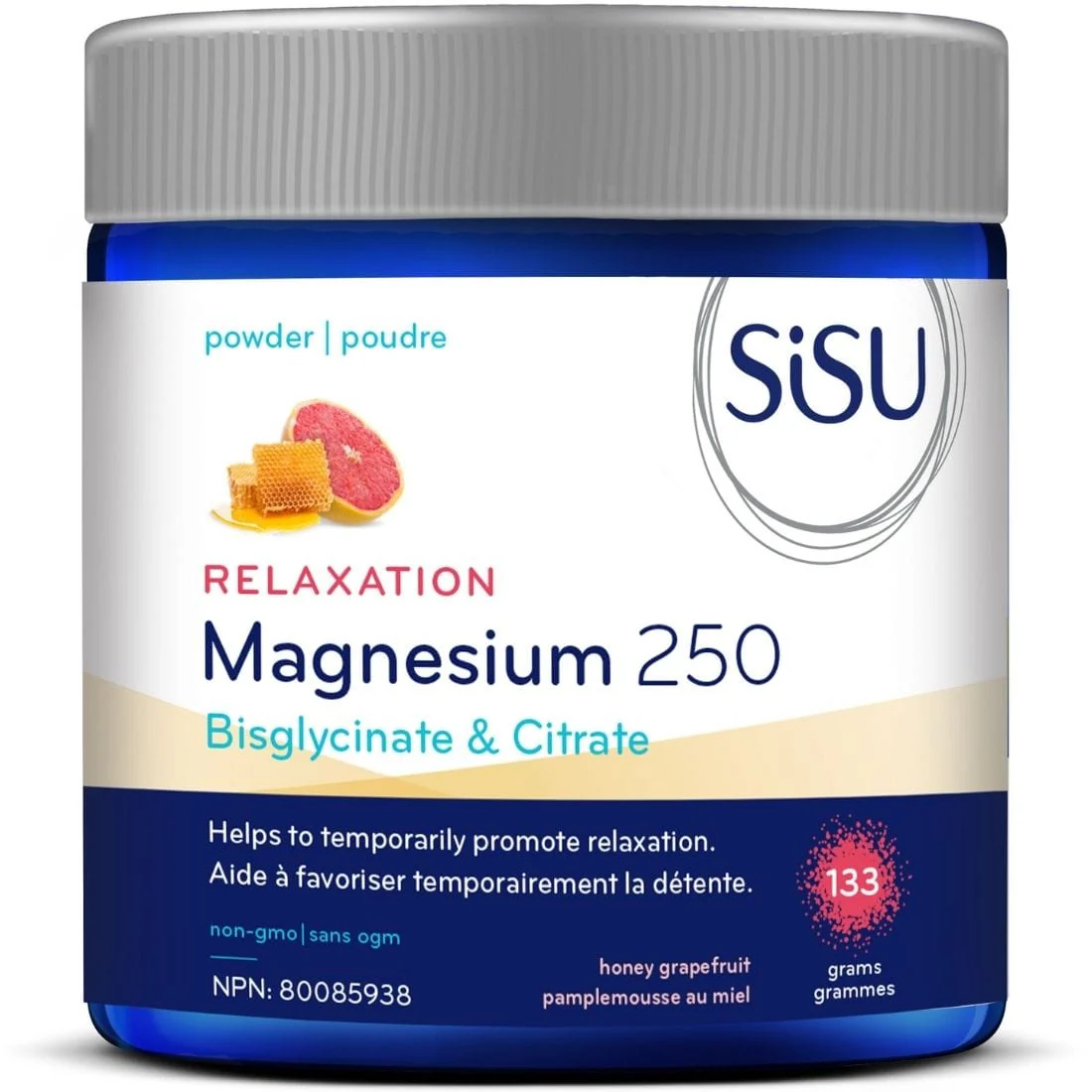 SISU Magnesium Powder 250mg Relaxation Blend (bisglycinate and citrate) with Theanine and GABA - Image 2