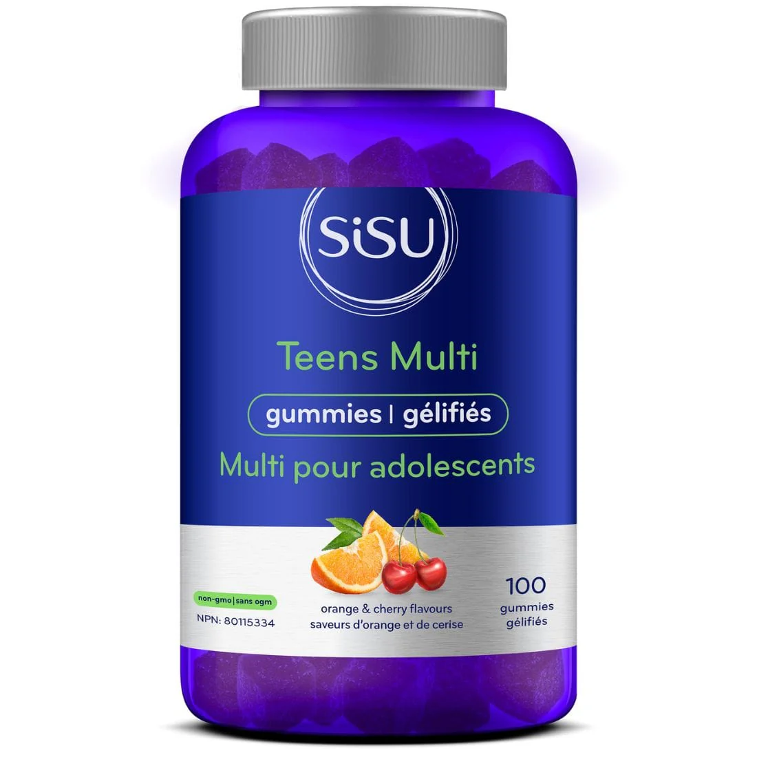 SISU Teen Gummy Multivitamin, Great Tasting, Vegan, Non-GMO, 100 Gummies