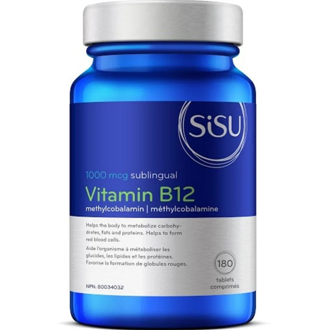 SISU Vitamin B12 Tablets, Methylcobalamin B12 1000mcg, 90-180 Tablets