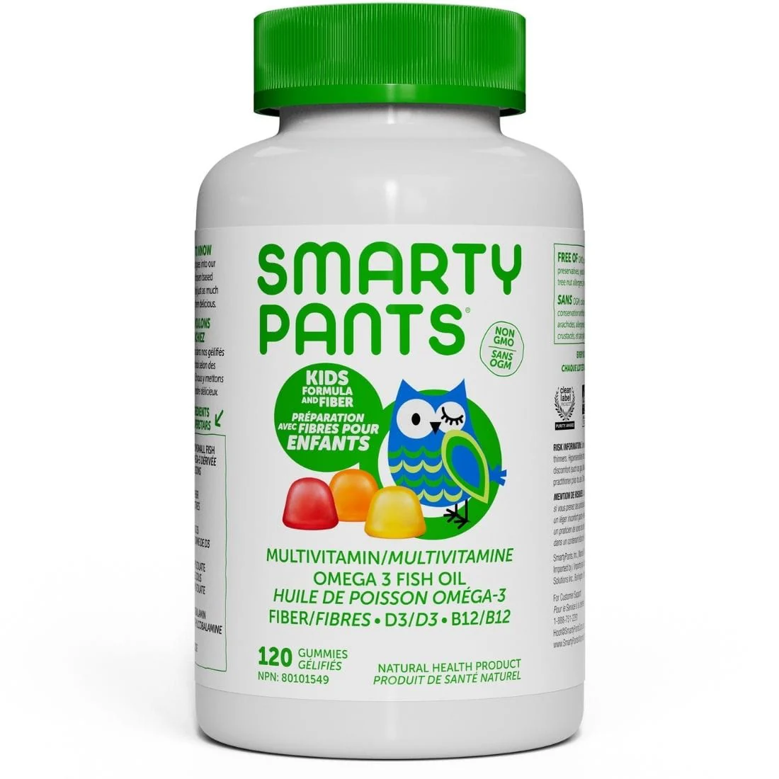 SmartyPants Kids Formula Plus Fiber Gummy Multivitamins, Non-GMO - Image 3