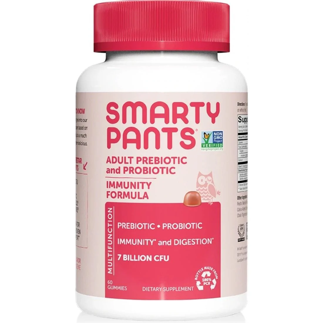 SmartyPants Adult Probiotic Formula Gummy Vitamins, Boosts Immune, 60 Gummies