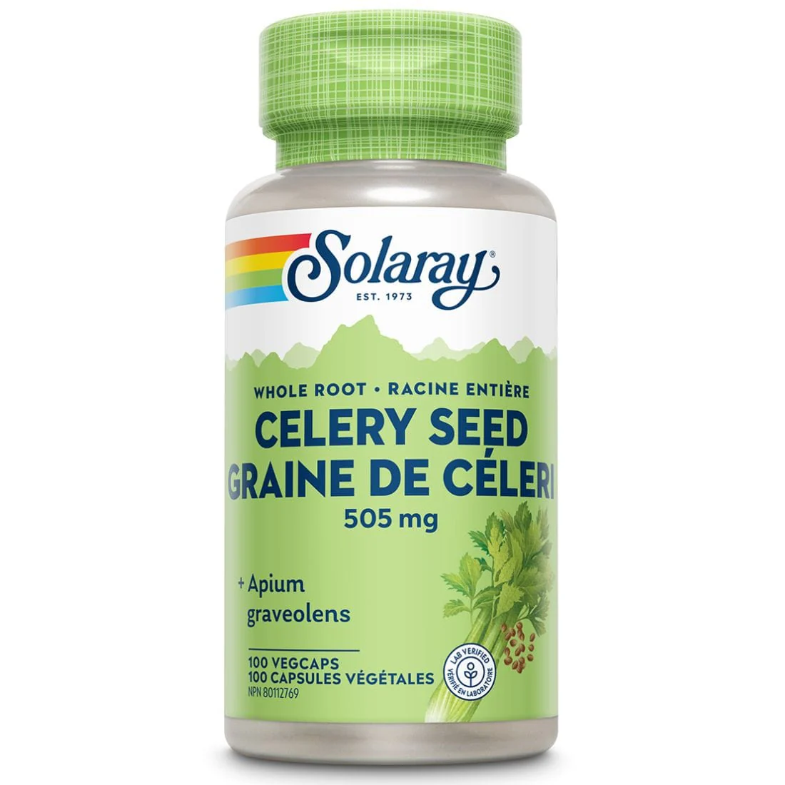 Solaray Celery Seed 505mg, 100 Vegetable Capsules