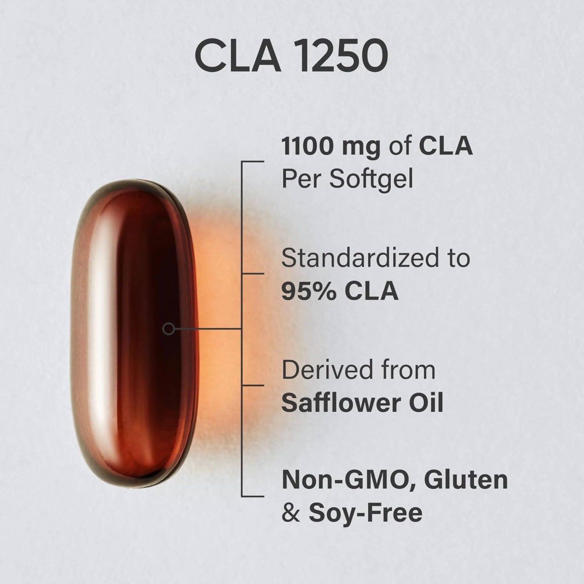 Sports Research CLA 1250, Safflower Oil 1250mg with Active Conjugated Linoleic Acid, 120 Softgels - Image 3