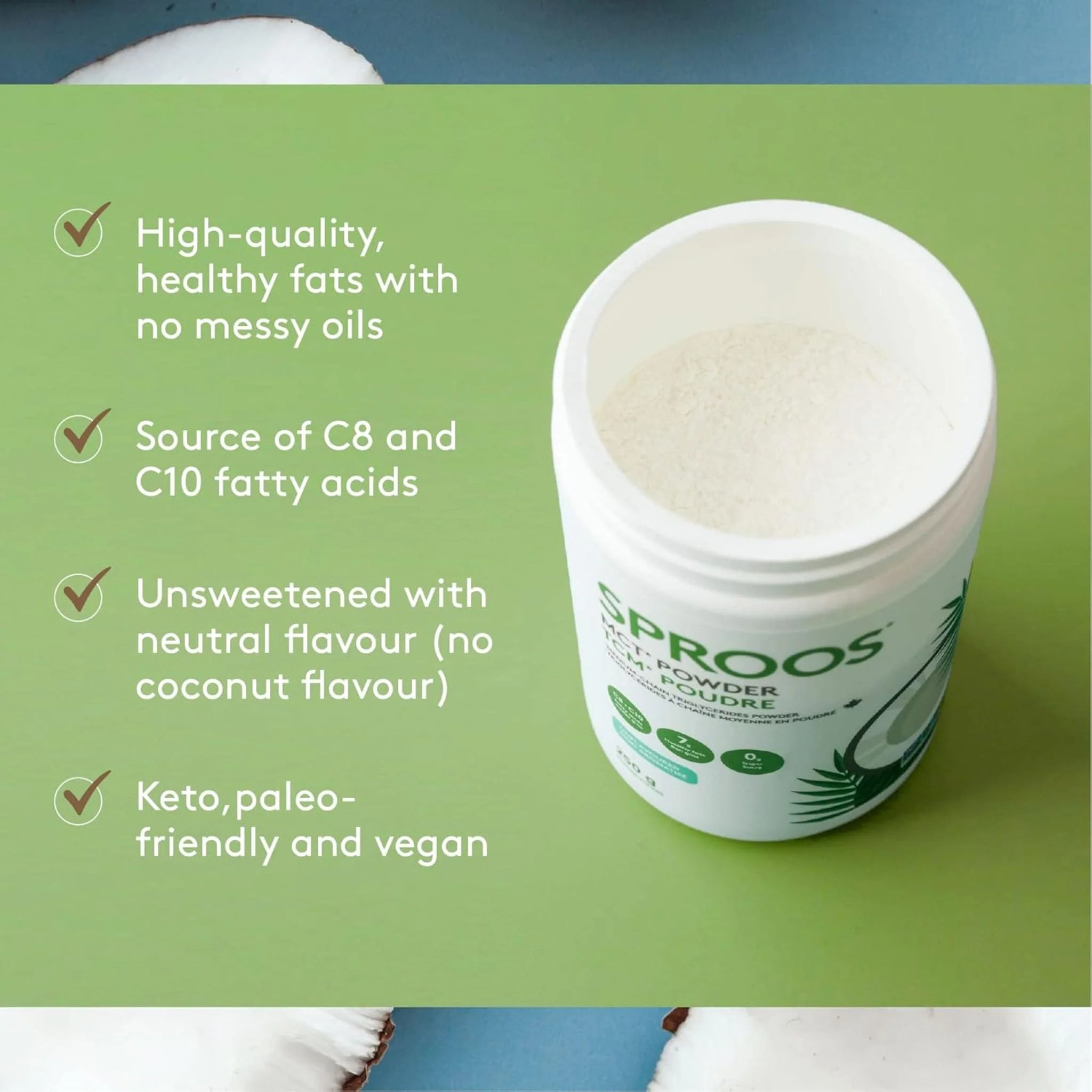Sproos MCT Powder, 250g - Image 3