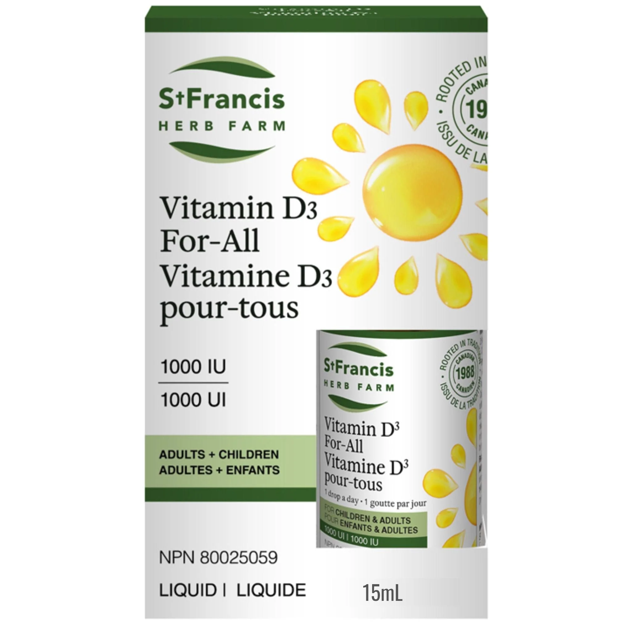 St. Francis Vitamin D3 for All, 1000IU - Image 2