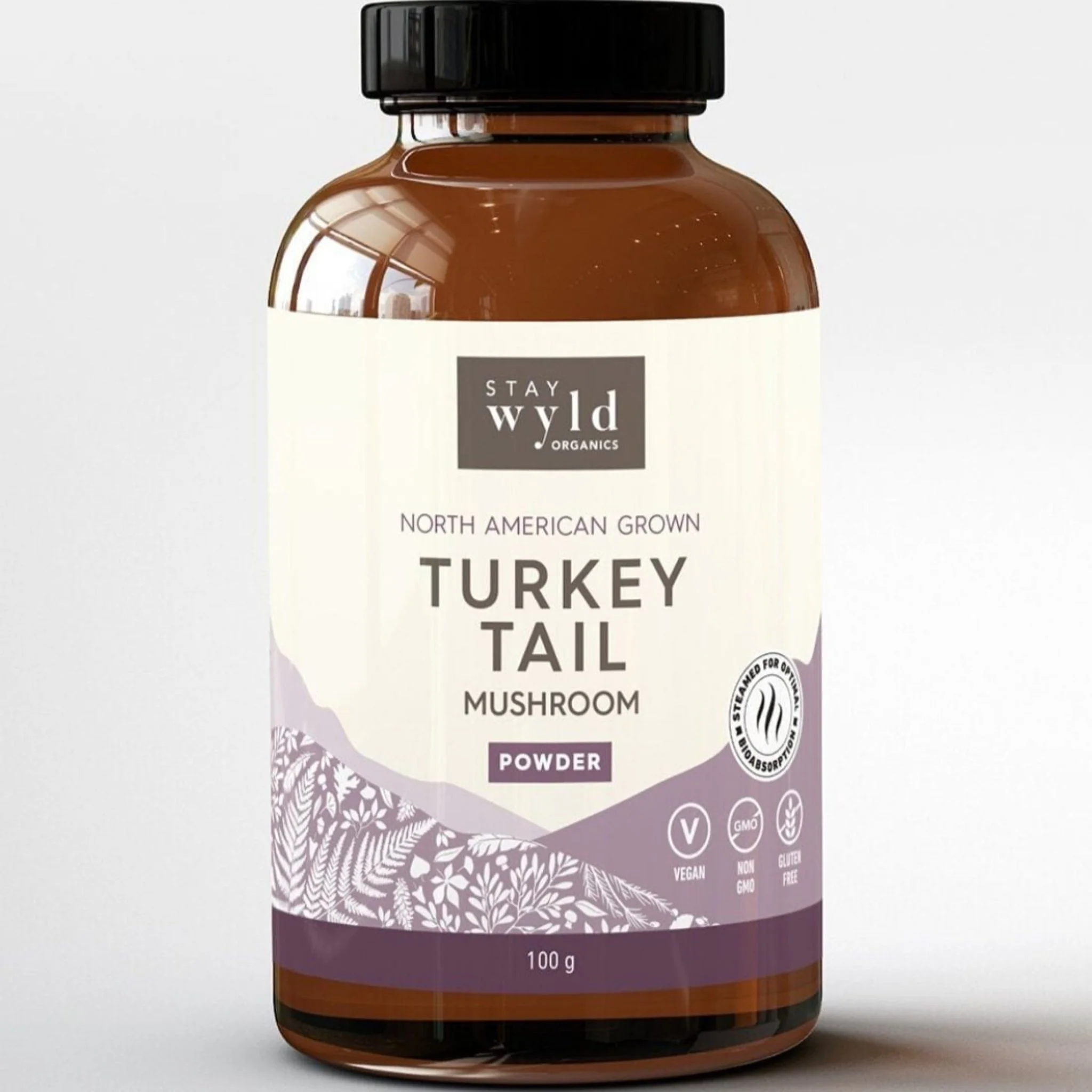 Stay Wyld Organics Turkey Tail (Immune System Support), 100g Powder