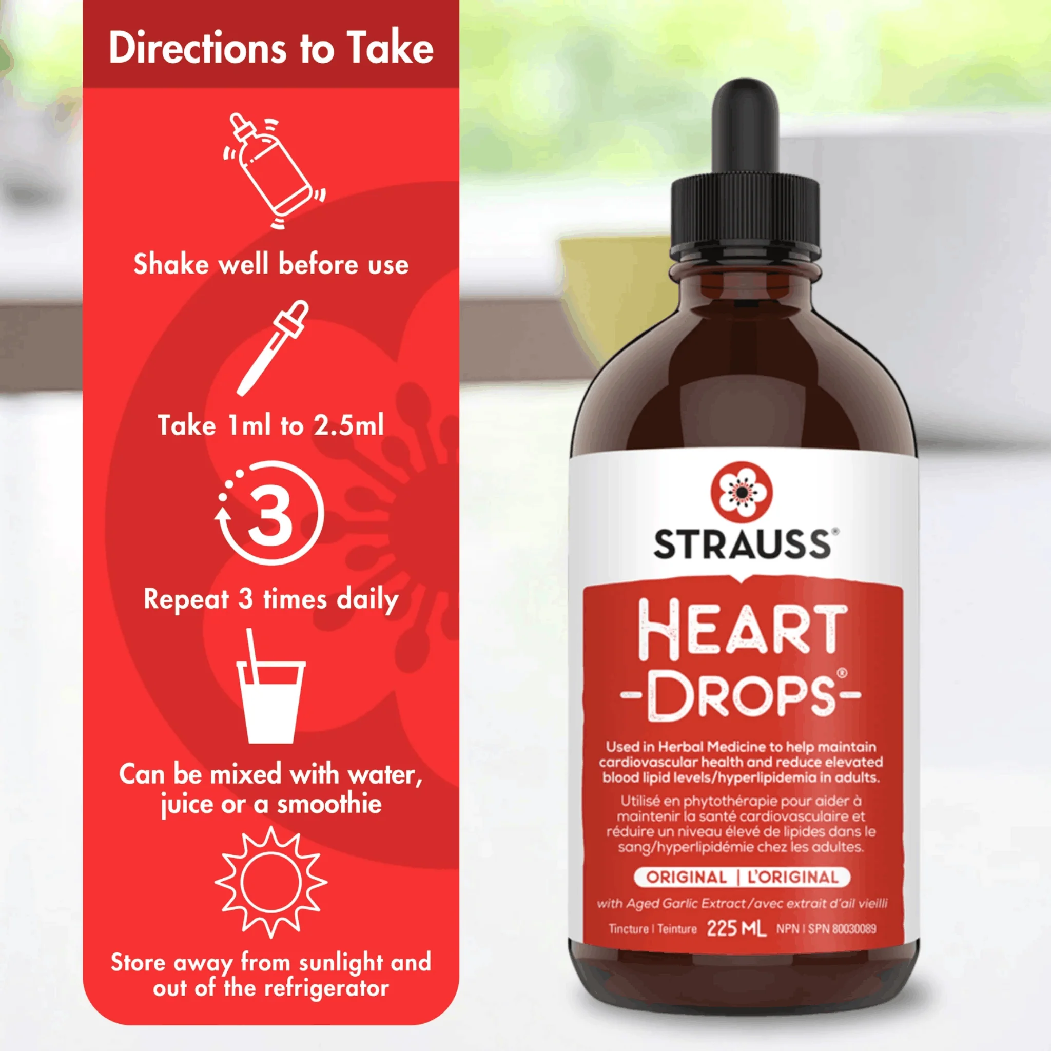 Strauss Heart Drops, Liquid Herbal Heart Health Supplement, Cardiovascular and Circulation Support with Aged Garlic and 7 Herbal Extracts, 50-225ml - Image 6