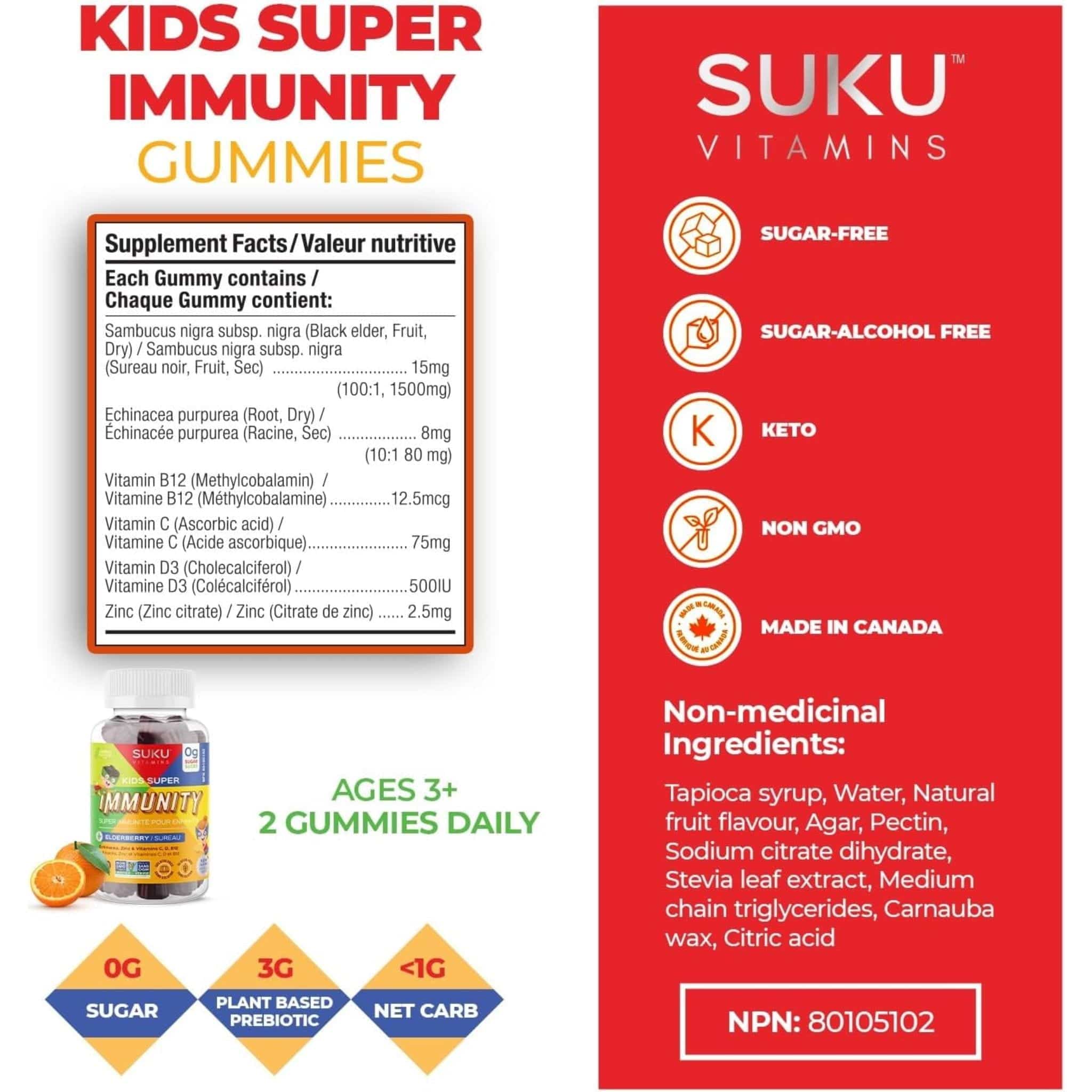 SUKU Vitamins Kids Super Immunity, 60 Gummies - Image 5