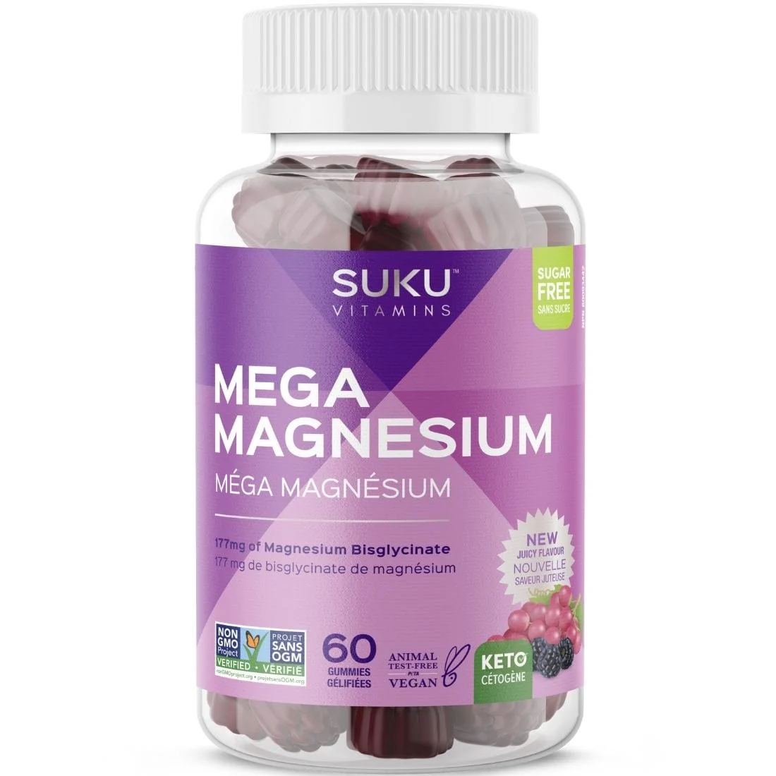 Suku Vitamins Mega Magnesium Gummies (Magnesium Bisglycinate 177mg), 60 Gummies - Image 10