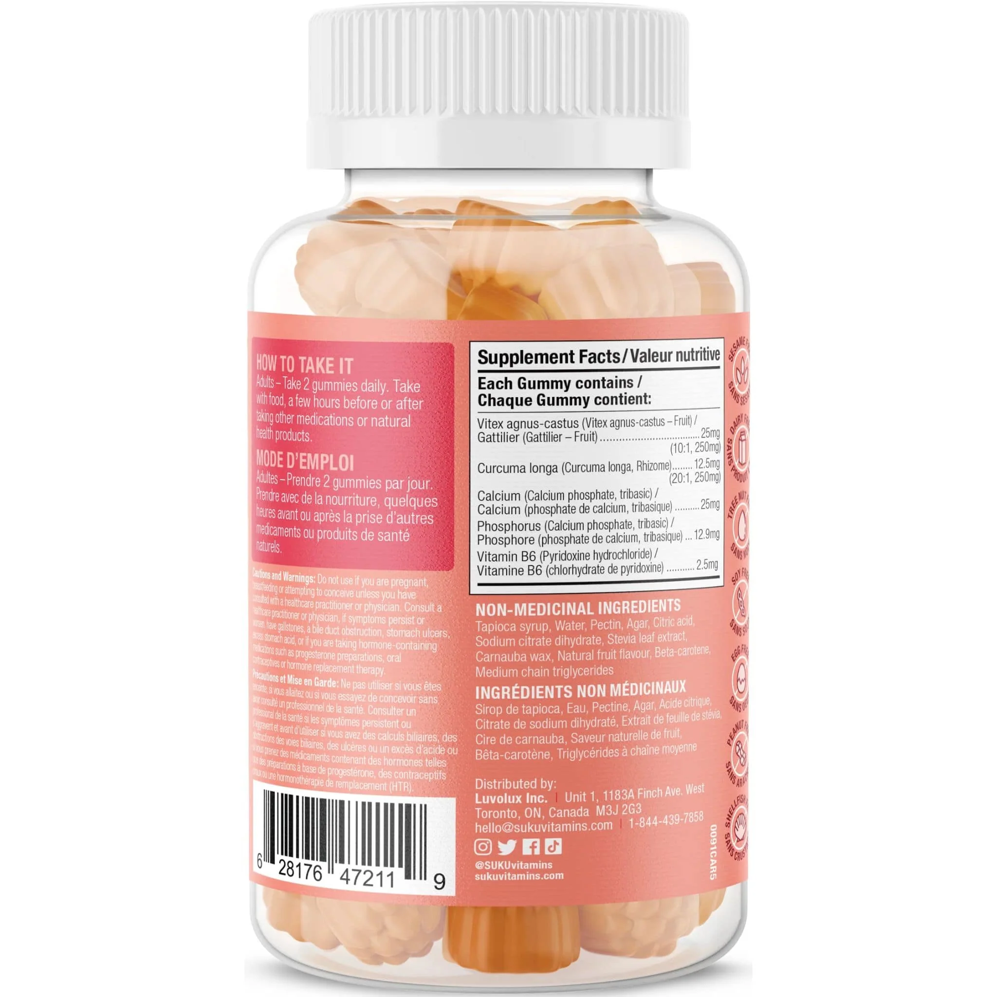 SUKU Vitamins Hormone Hero Gummies, Help Stabilize Menstrual Cycles and Relieve Premenstrual Symptoms, 60 Vegan Gummies - Image 3