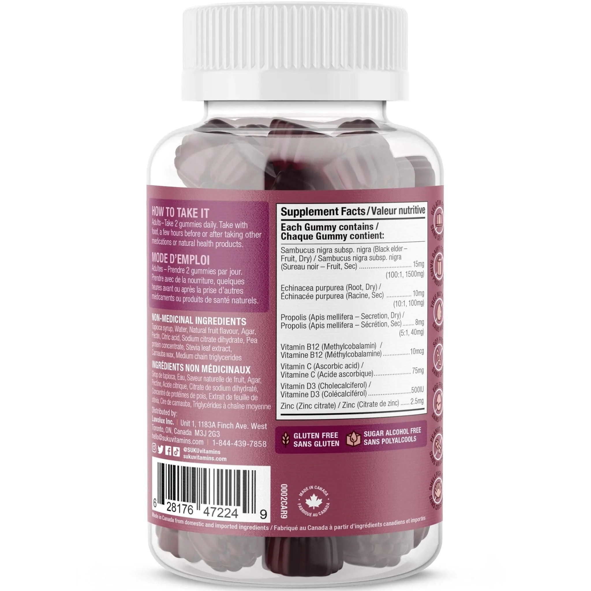 SUKU Vitamins Ultimate Immunity, 60 Gummies - Image 2