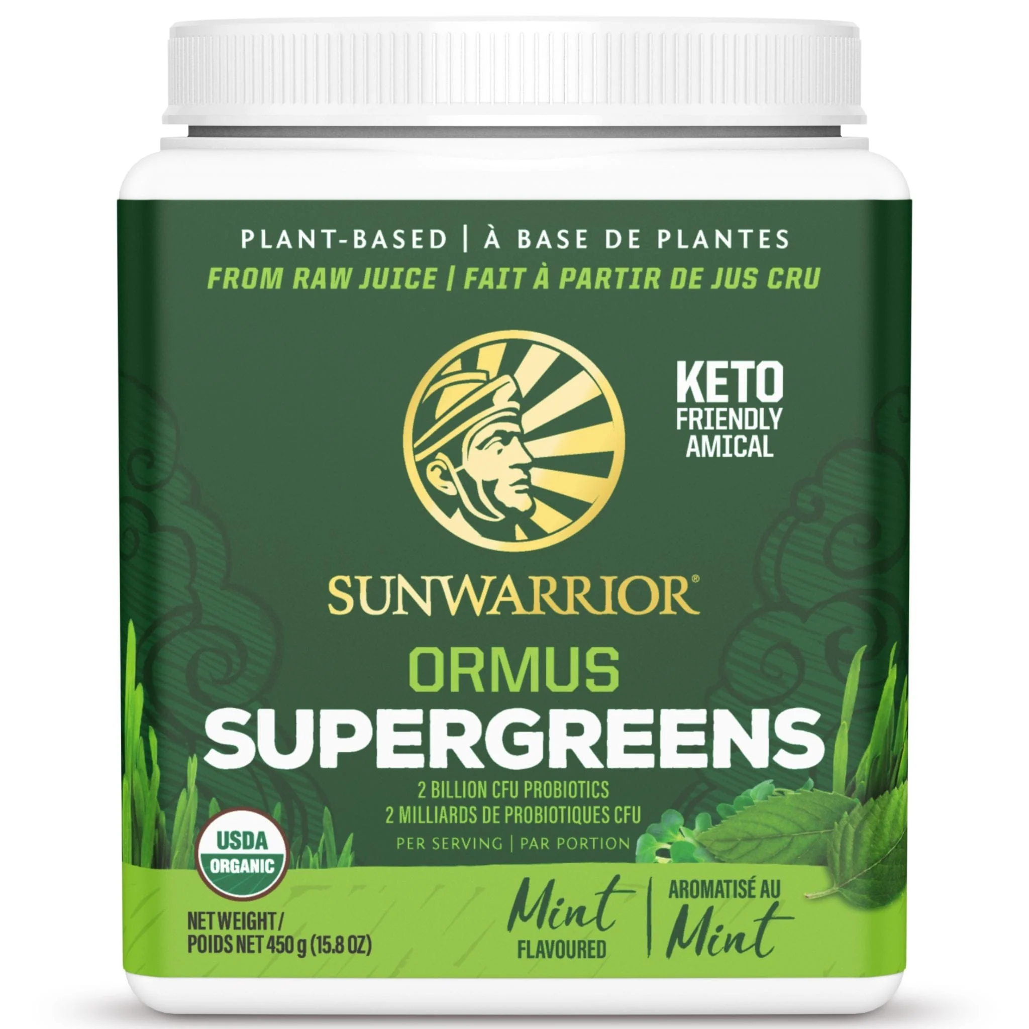 Sun Warrior Ormus Super Greens with 2 Billion CFU Probiotics, Made from Raw Juice, 225g - Image 4