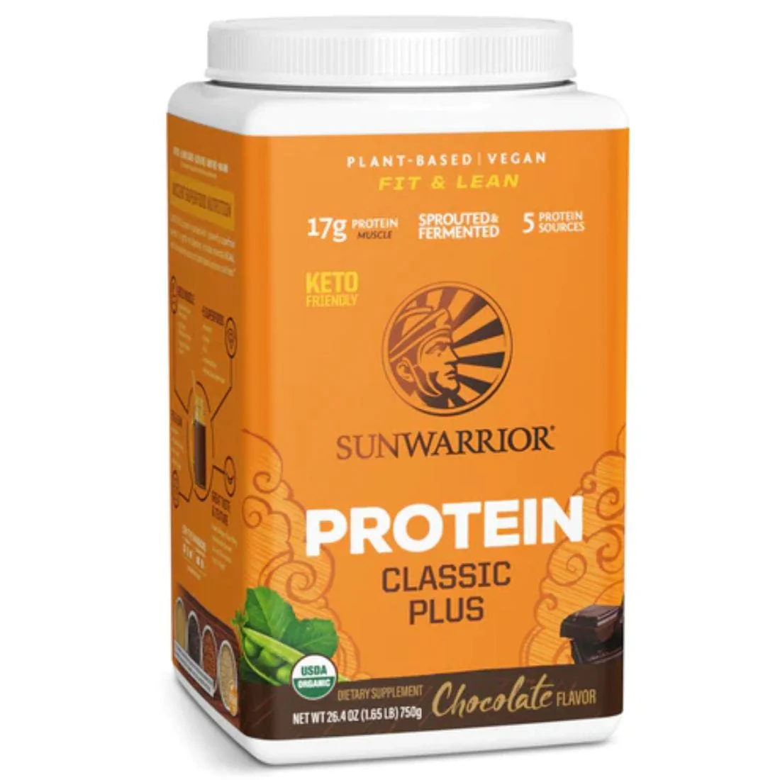 Sun Warrior Protein Classic Plus Protein, 75% Clearance Pricing, Best Before December 19/2025, 750g