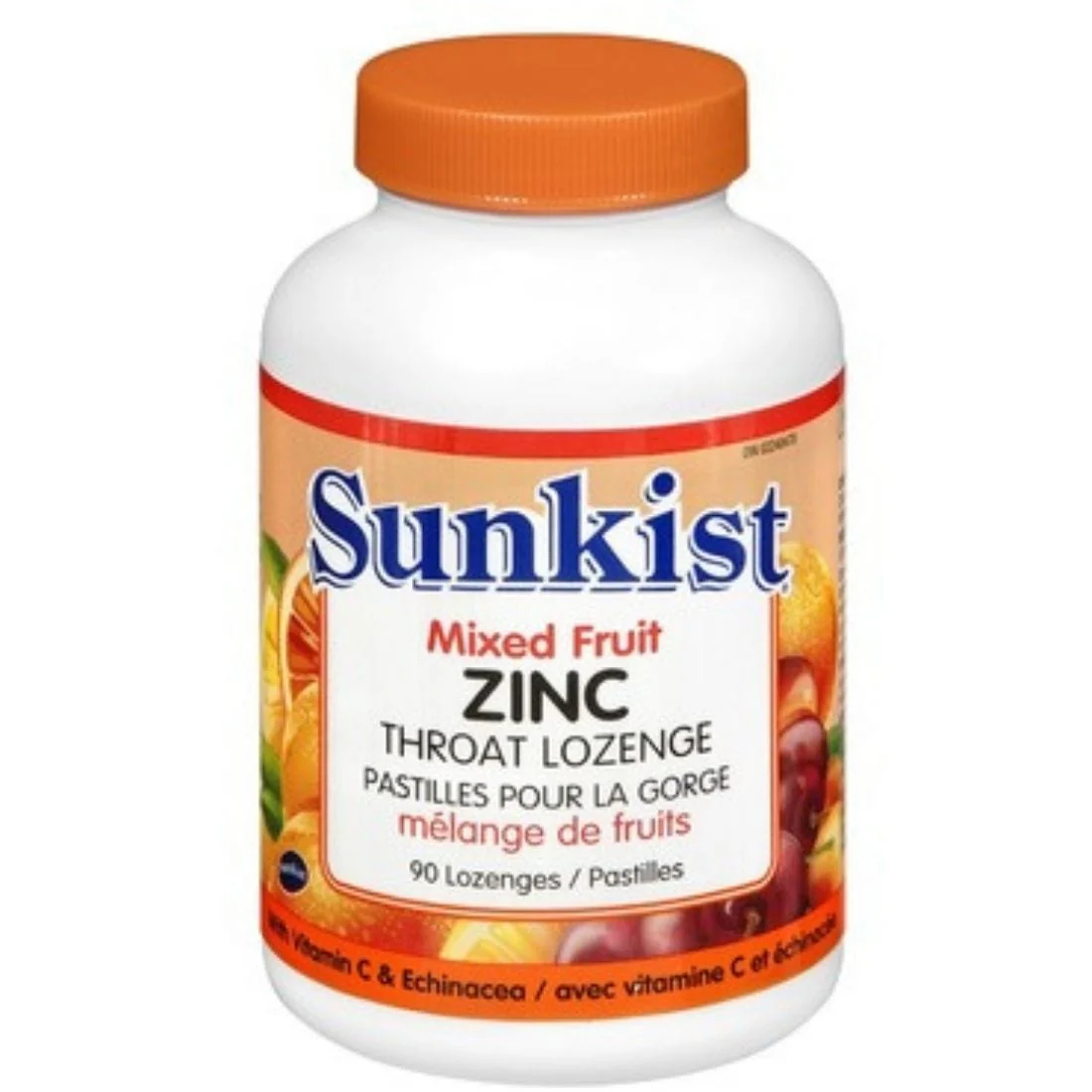 Sunkist Zinc Throat Lozenges 5mg, Chewable Zinc (With Vitamin C and Echinacea), 90 Lozenges - Image 2