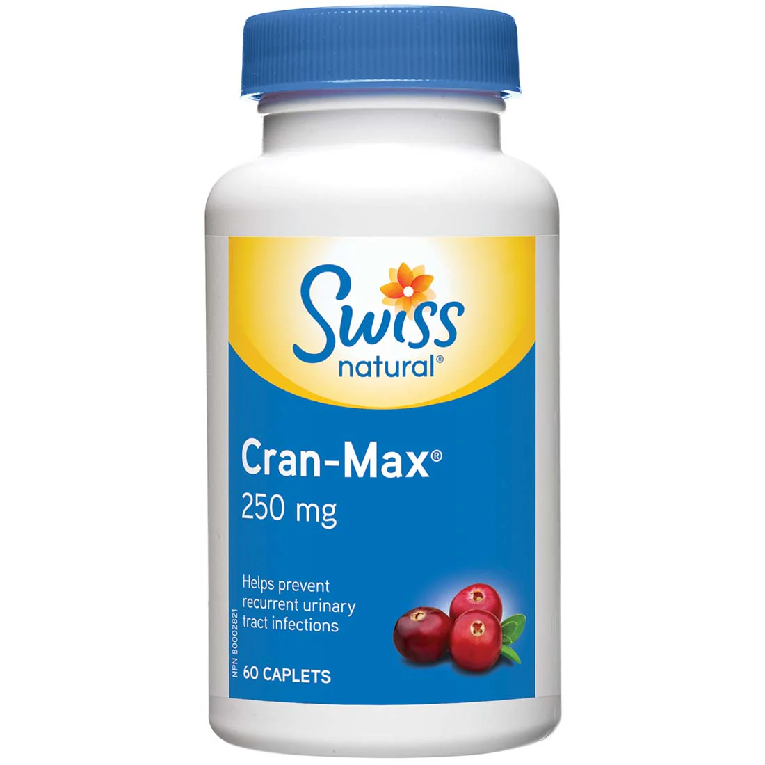 Swiss Natural Cran-Max 250mg, 60 Caplets - Image 2