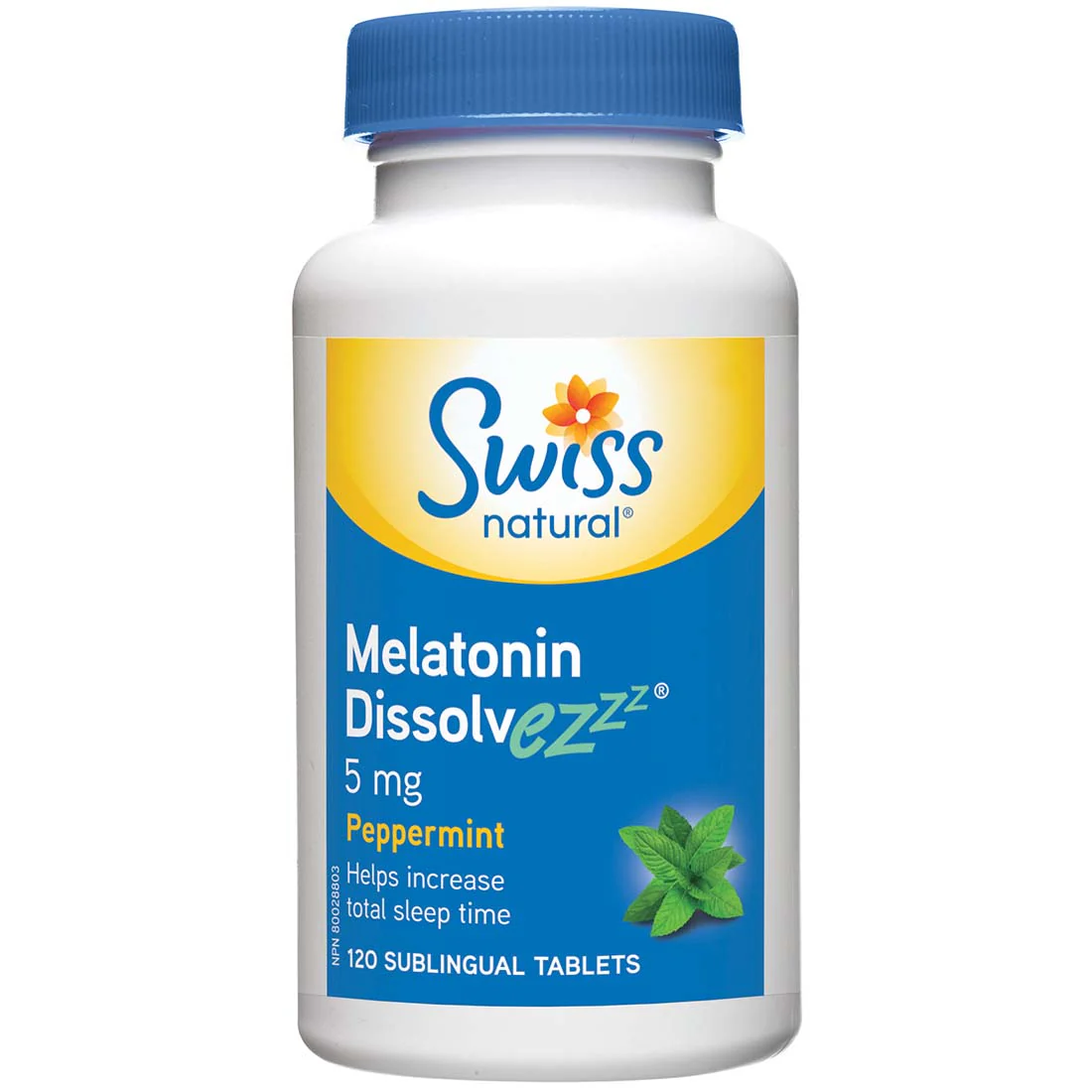 Swiss Natural Melatonin Dissolvezzz 5mg, 120 Sublingual Tablets - Image 2