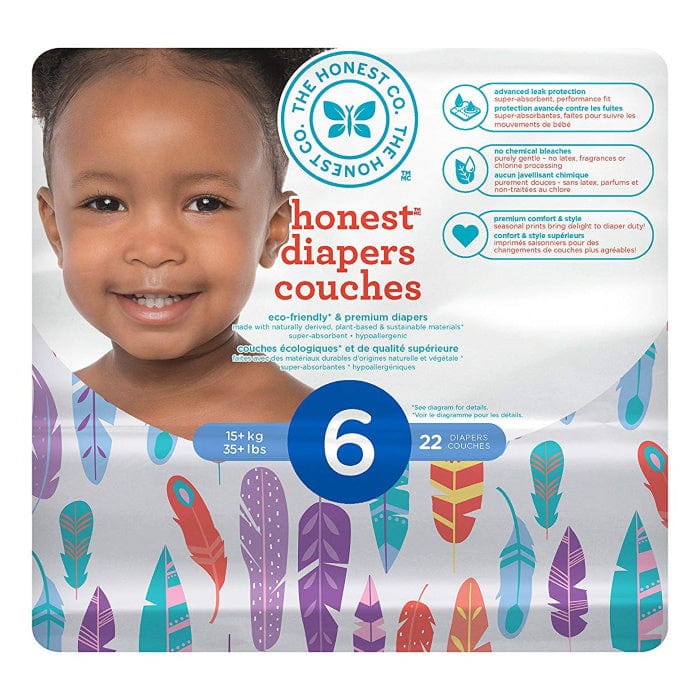 The Honest Company DIAPERS  -  PAINTED FEATHERS, CLEARANCE 50% Off Final Sale - Image 4