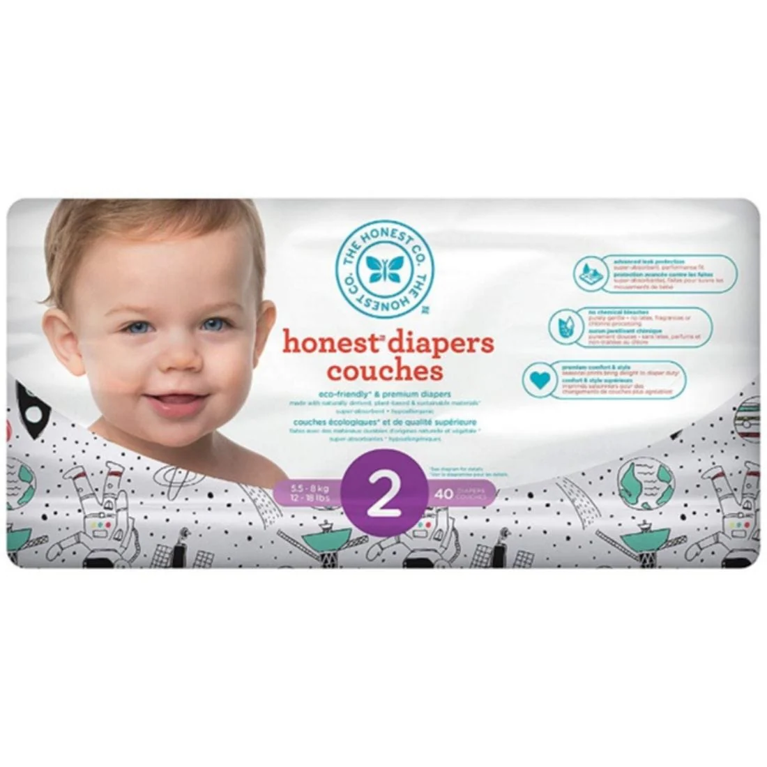 The Honest Company DIAPERS  -  SPACE TRAVEL, CLEARANCE 50% Off Final Sale - Image 2