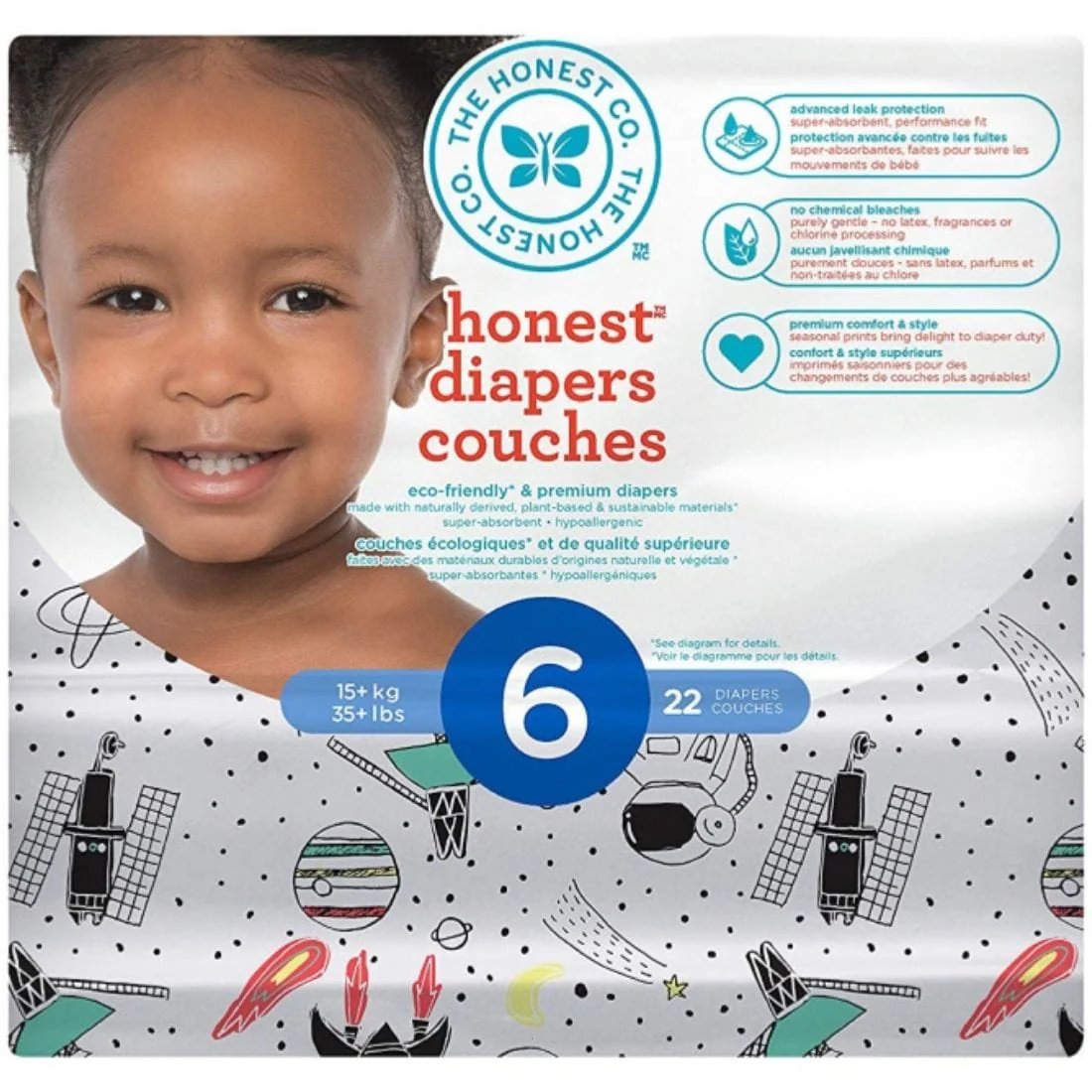 The Honest Company DIAPERS  -  SPACE TRAVEL, CLEARANCE 50% Off Final Sale - Image 4