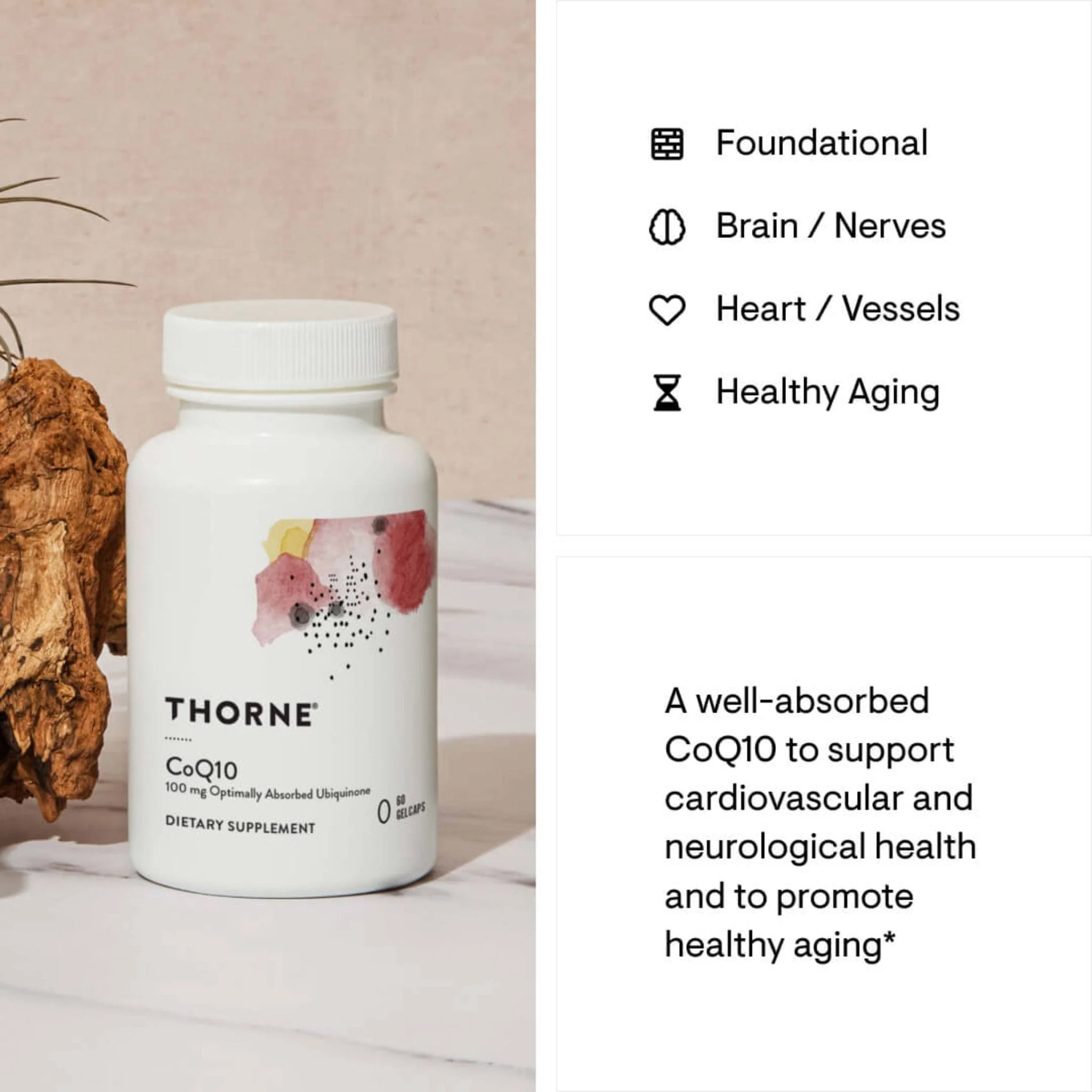 Thorne CoQ10 100mg Ubiquinone (formerly Q-Best 100), 60 GelCaps - Image 3