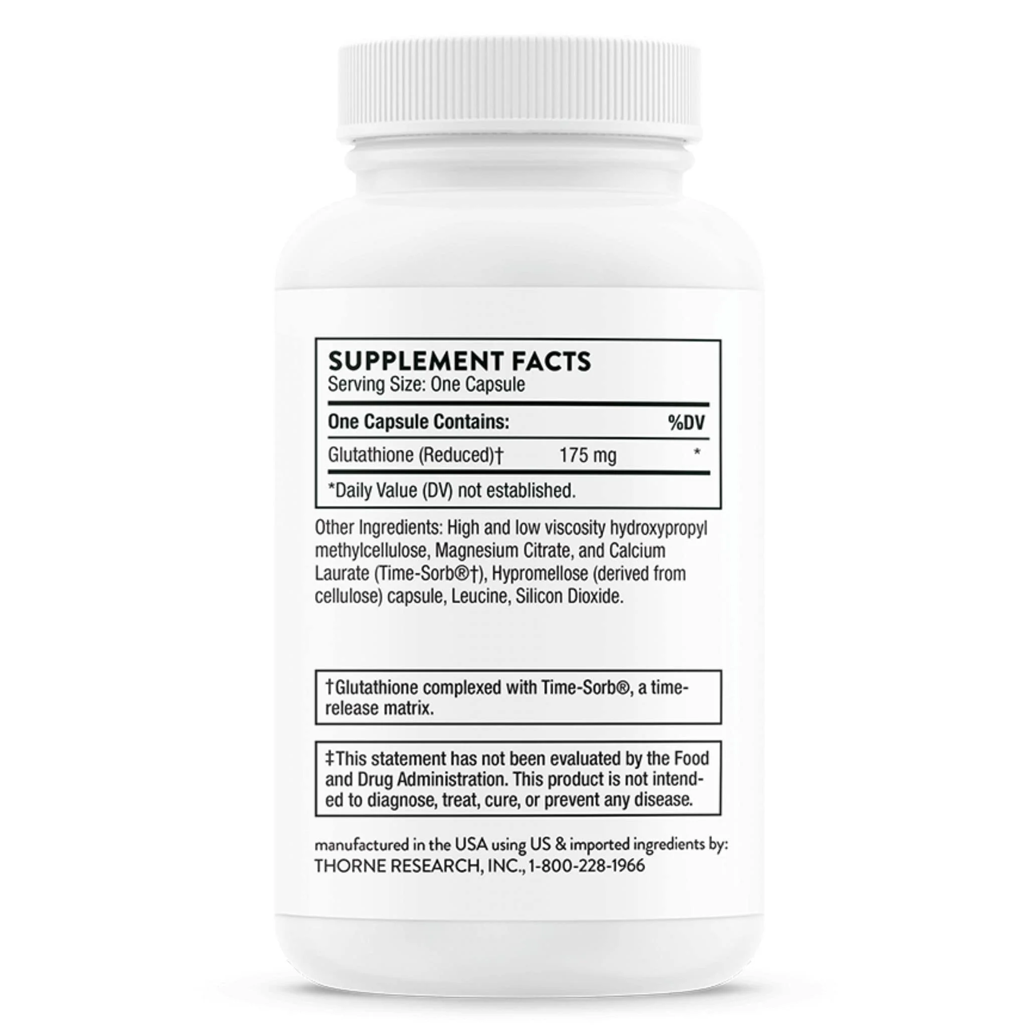Thorne Glutathione-SR, Antioxidant Support for the Liver, Brain, Heart, Lung, and Eyes, 60 Capsules - Image 5