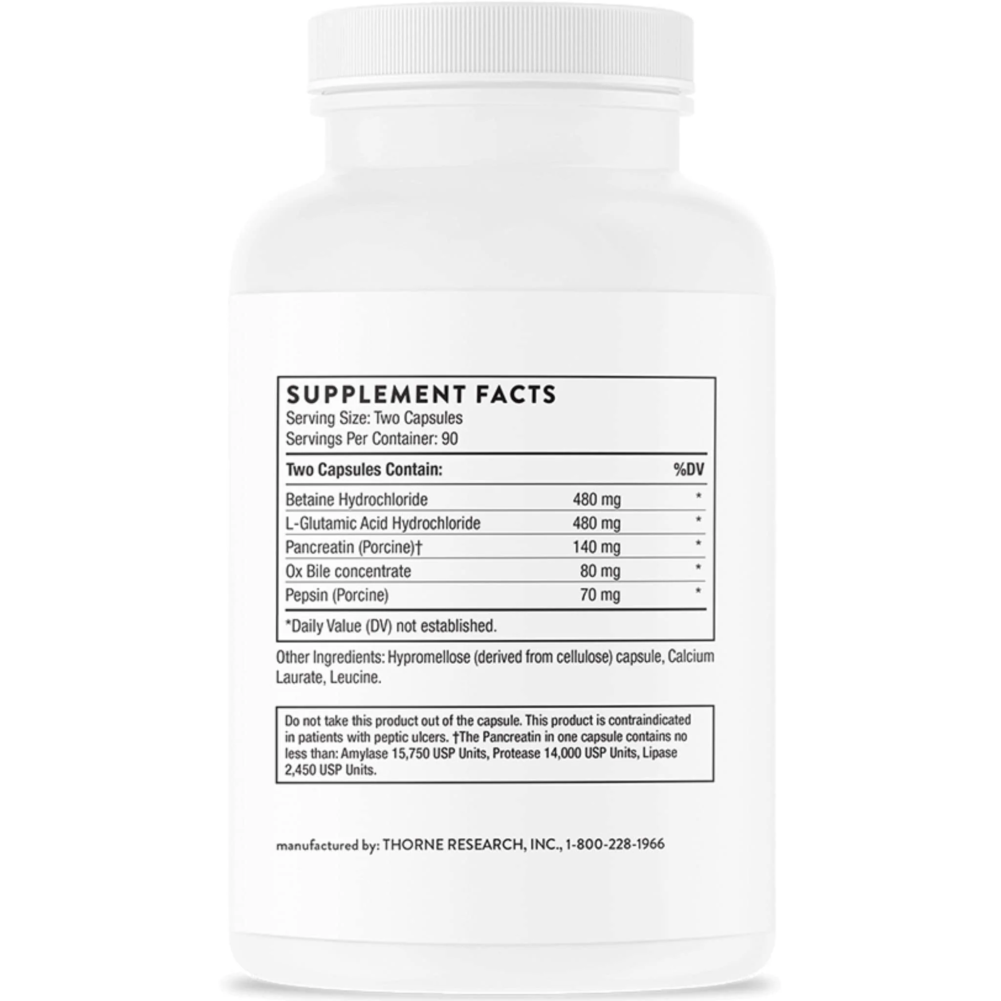 Thorne Advanced Digestive Enzymes (Formerly Bio-Gest), 180 Capsules - Image 2