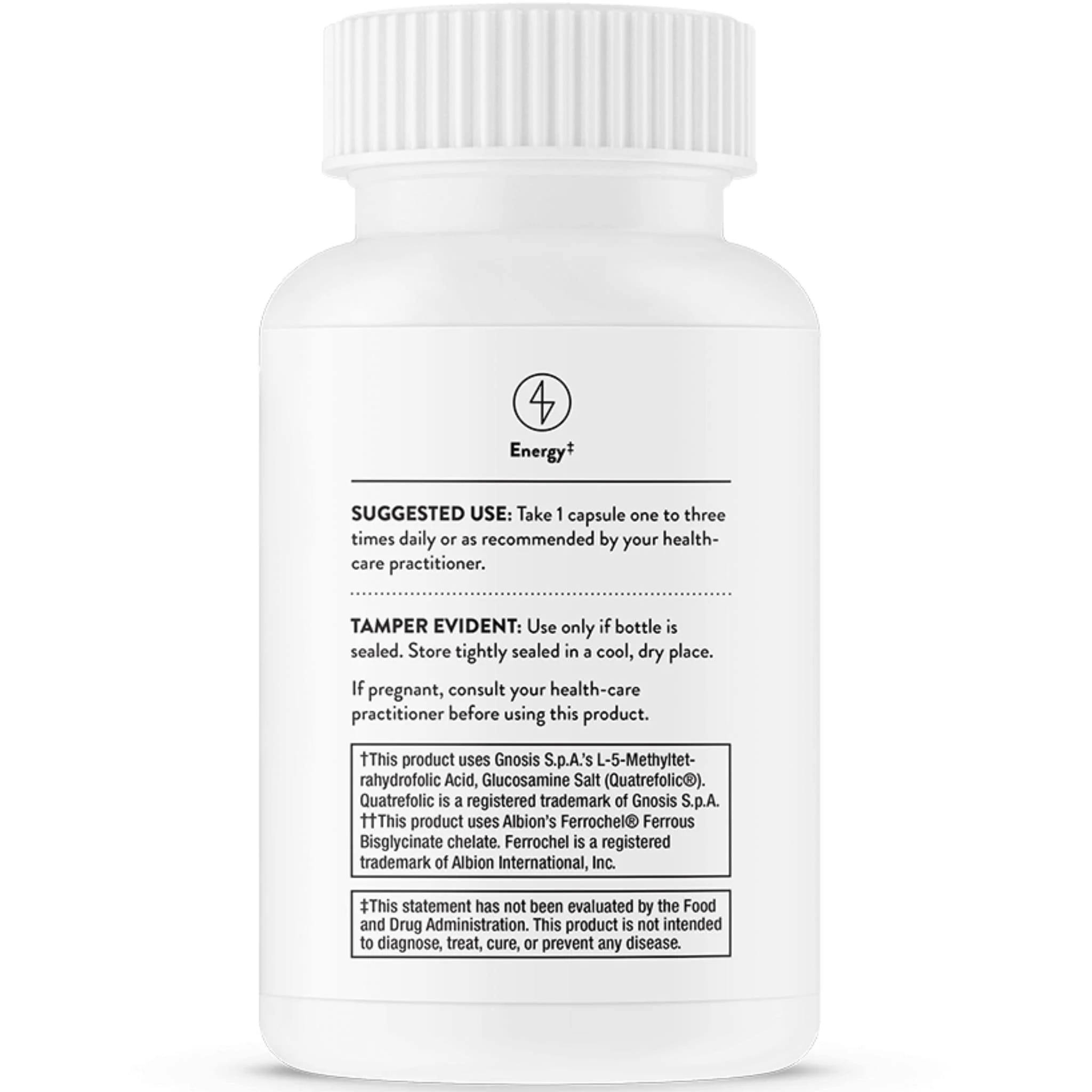 Thorne Ferrasorb Iron Bisglycinate 36mg, Ferrochel Iron, 60 Capsules - Image 3
