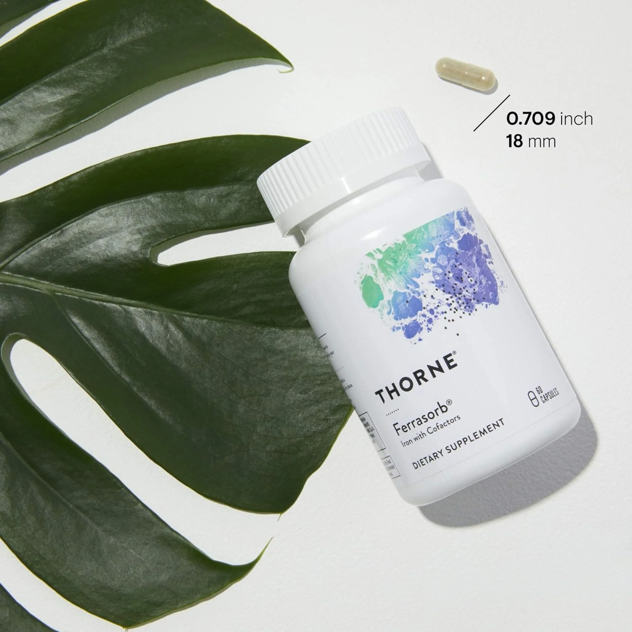 Thorne Ferrasorb Iron Bisglycinate 36mg, Ferrochel Iron, 60 Capsules - Image 4
