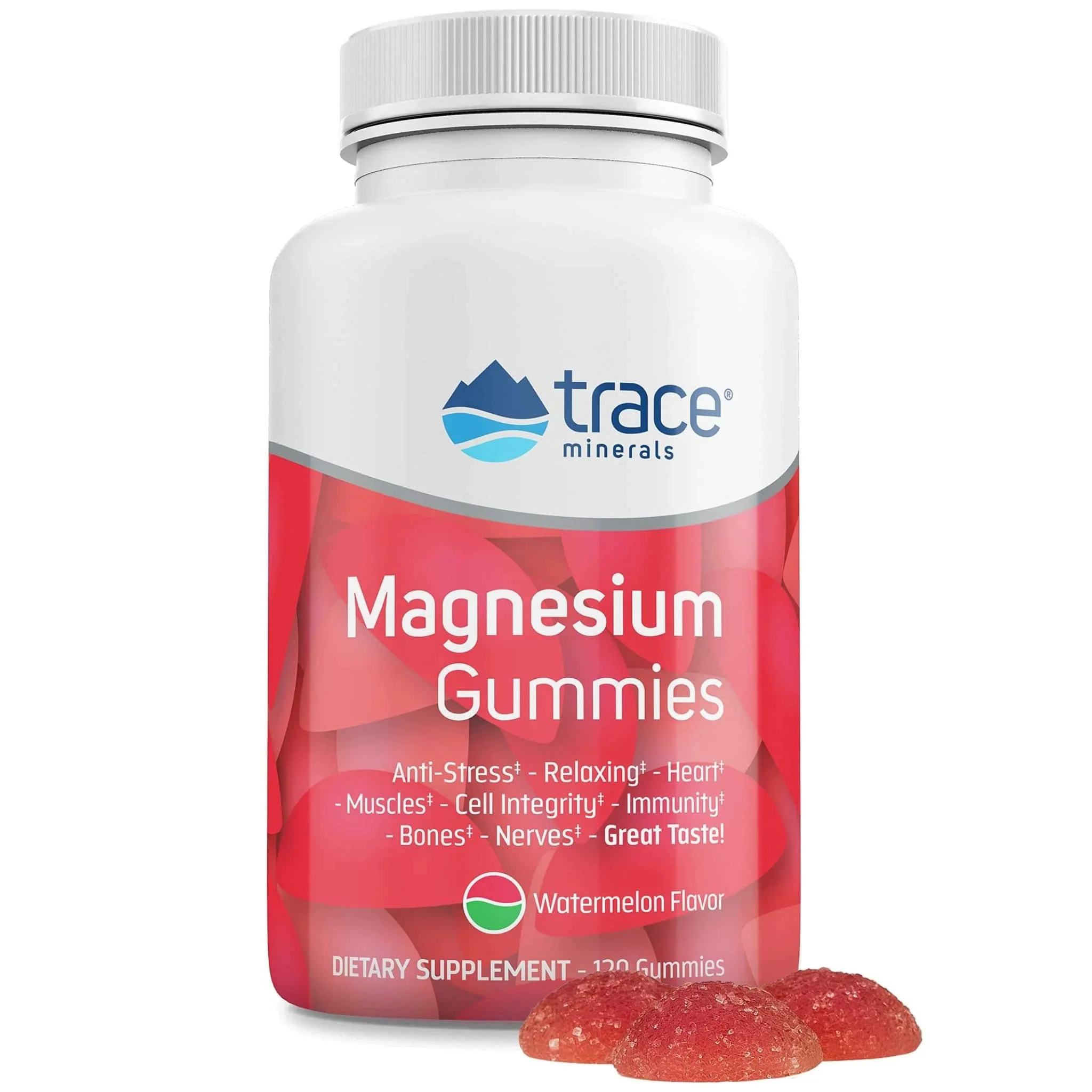 Trace Minerals Magnesium Gummies, Magnesium 84mg, Supports Cardiovascular Health and Helps Relieve Stress, 120 Gummies CLEARANCE 40% Off Exp 4/26 Final Sale