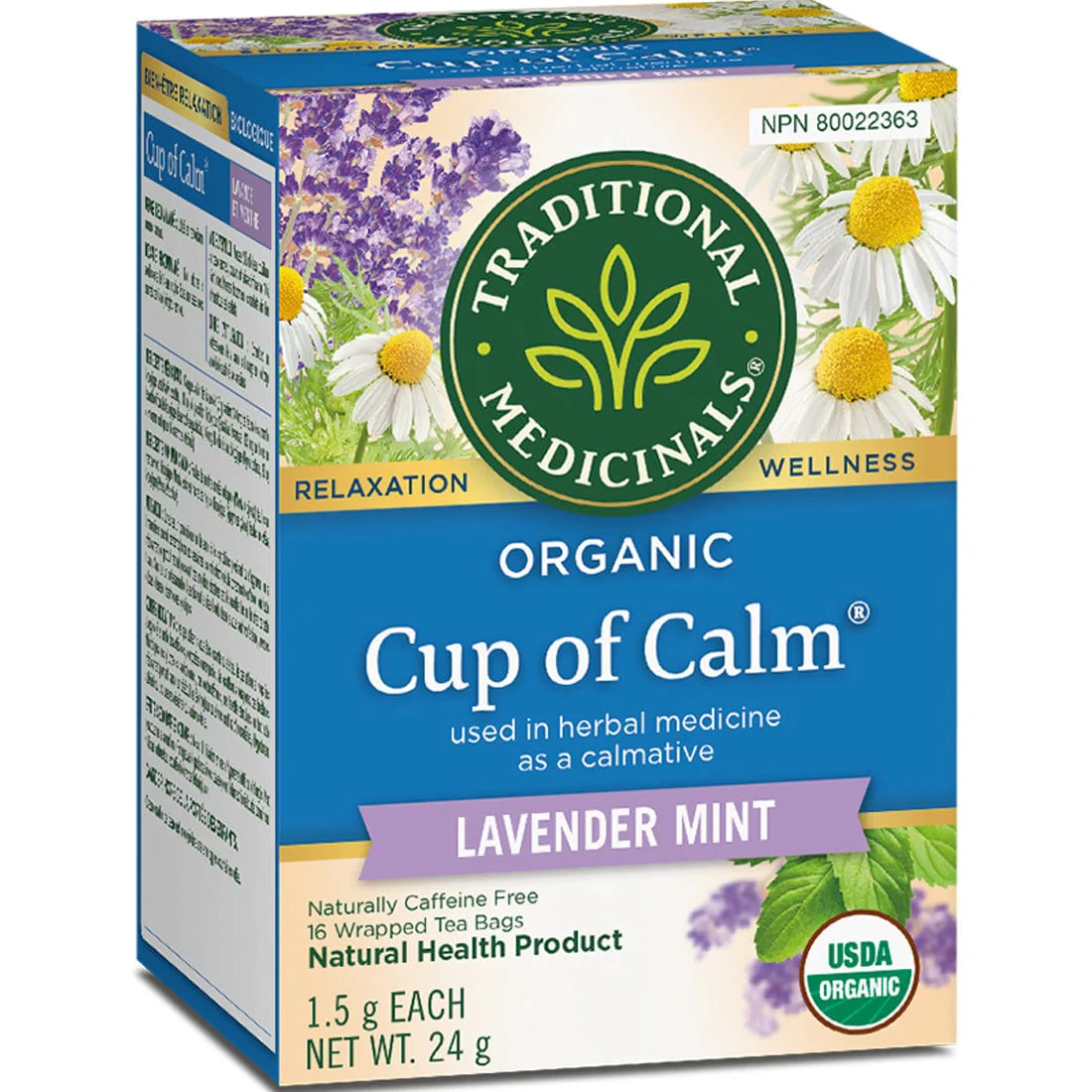 Traditional Medicinals Organic Cup of Calm Tea, 16 Wrapped Tea Bags - Image 2