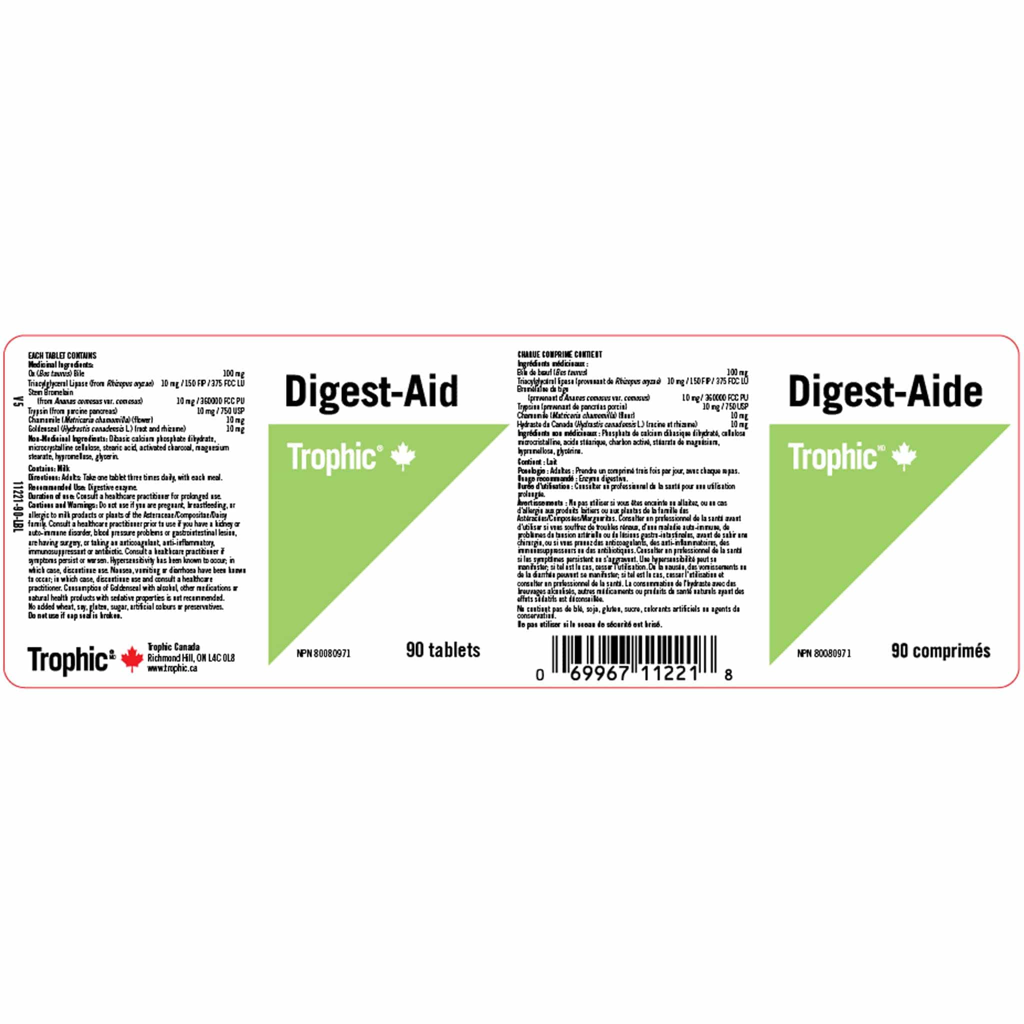 Trophic Digest Aid - Bile Salts, 90 Tablets - Image 2