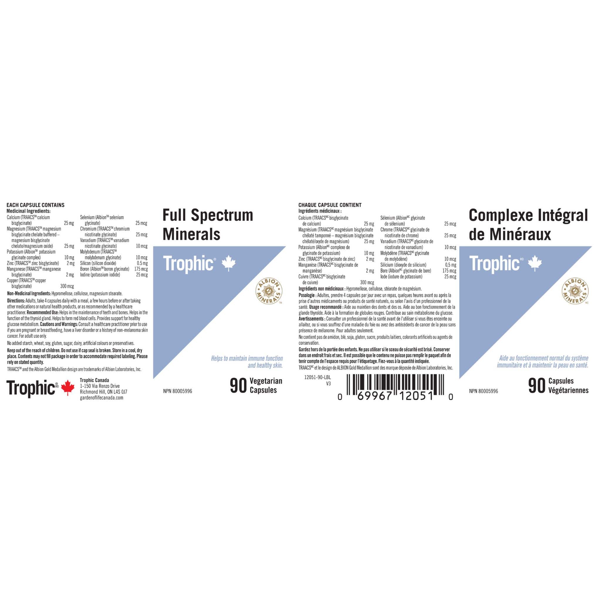 Trophic Full Spectrum Minerals Chelazome, 90 Vcaps - Image 2