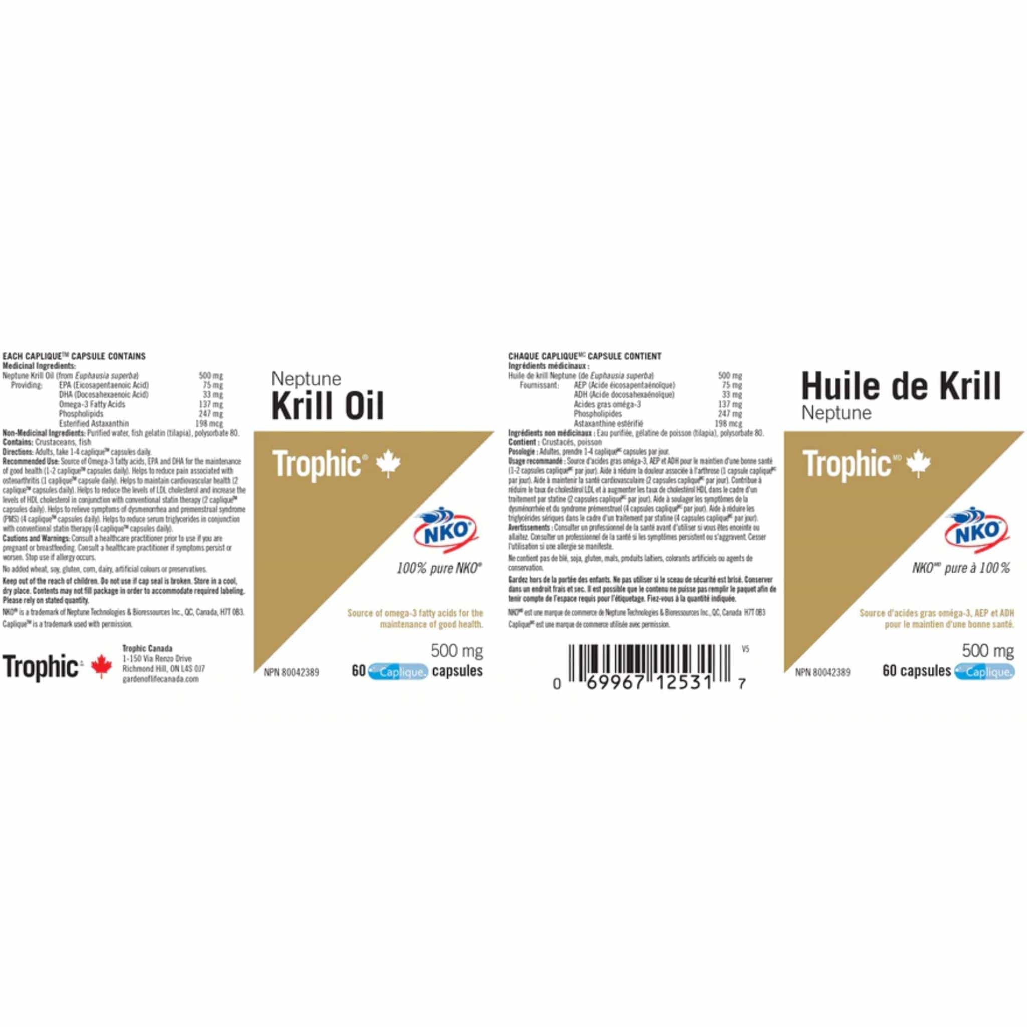 Trophic Neptune Krill Oil 500mg (100% Pure NKO) - Image 2